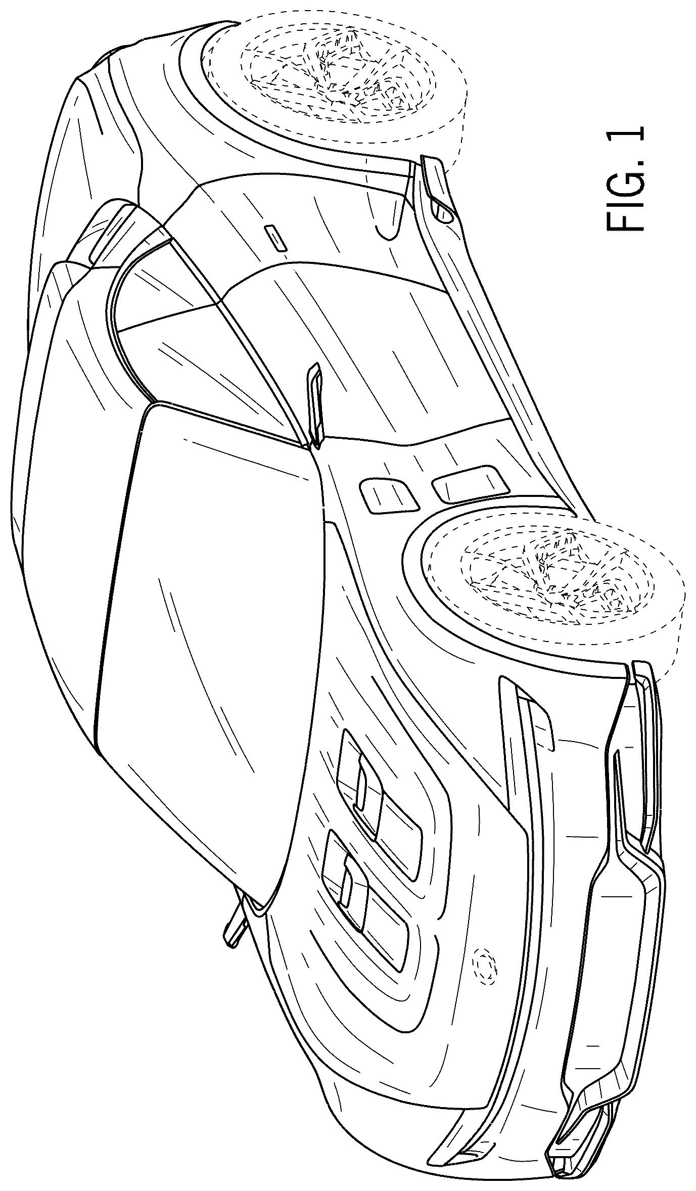 Patent USD1124961 Figure 1 – Automotive vehicle