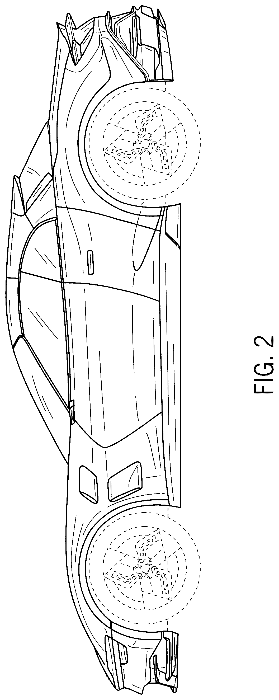 Patent USD1124961 Figure 2 – Automotive vehicle