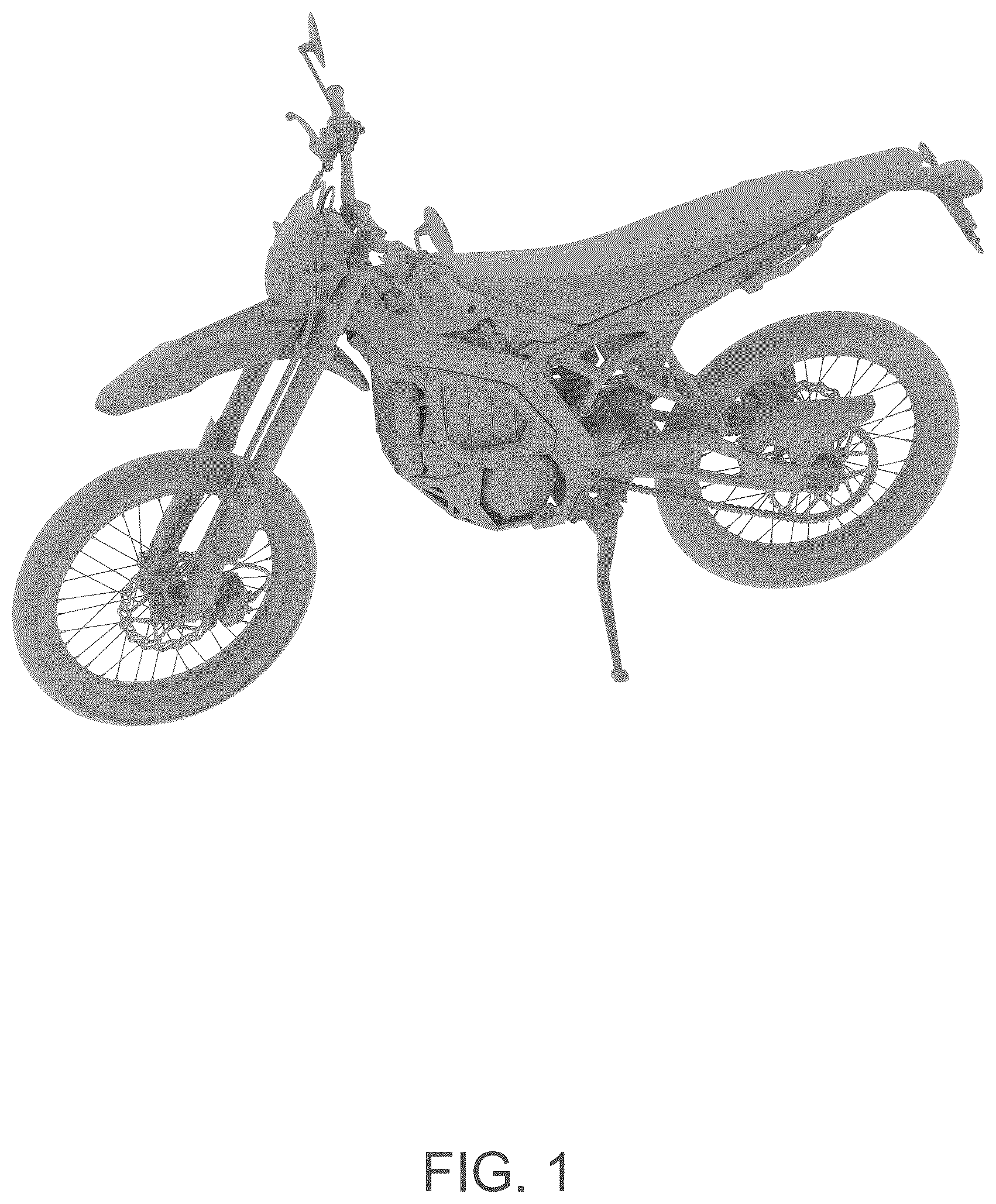 Patent USD1124964 Figure 1 – Electric motorcycle