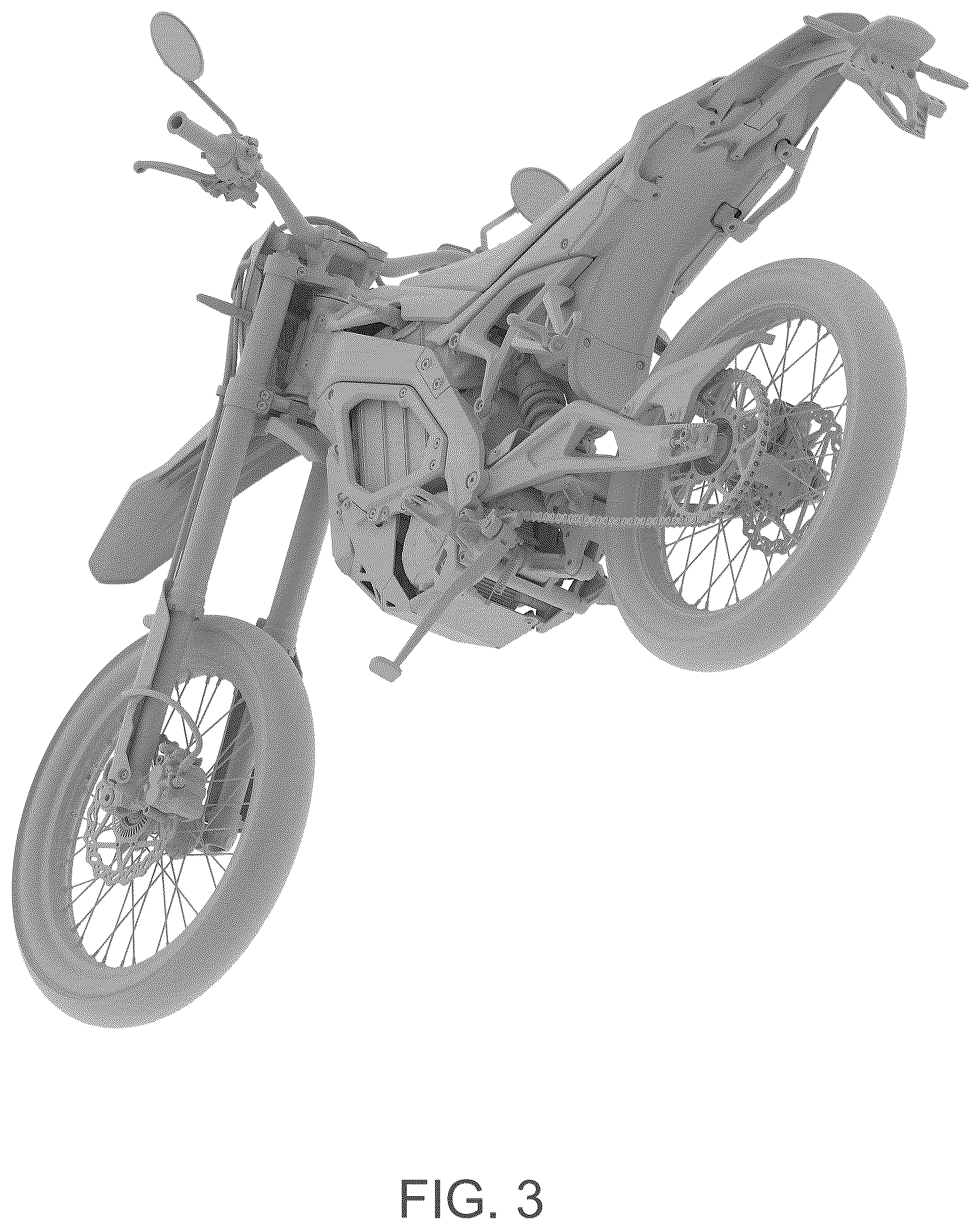 Patent USD1124964 Figure 3 – Electric motorcycle