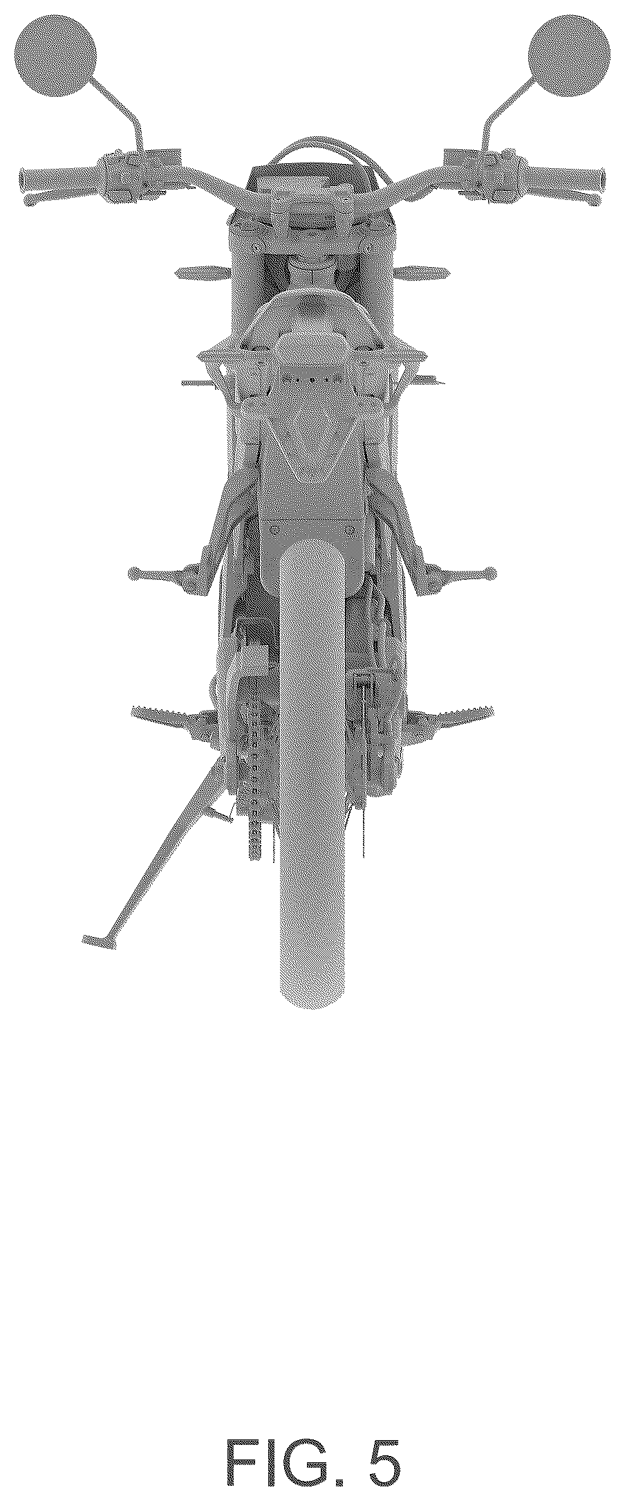Patent USD1124964 Figure 5 – Electric motorcycle