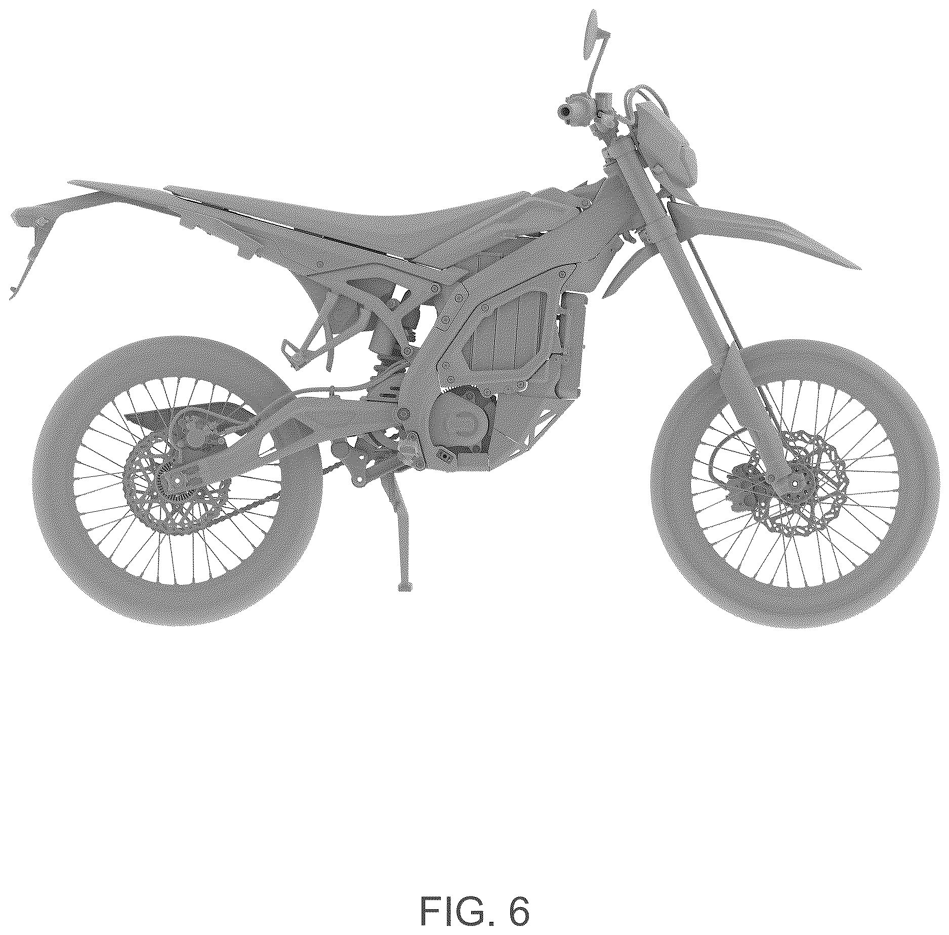Patent USD1124964 Figure 6 – Electric motorcycle