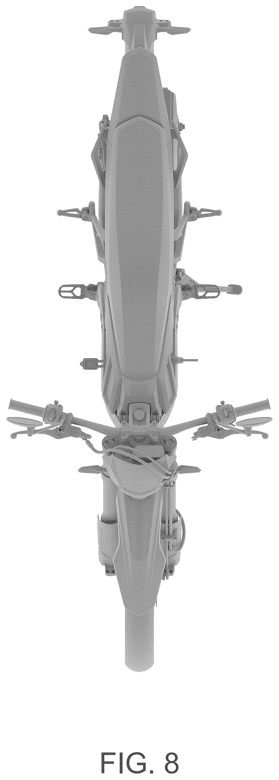 Patent USD1124964 Figure 8 – Electric motorcycle