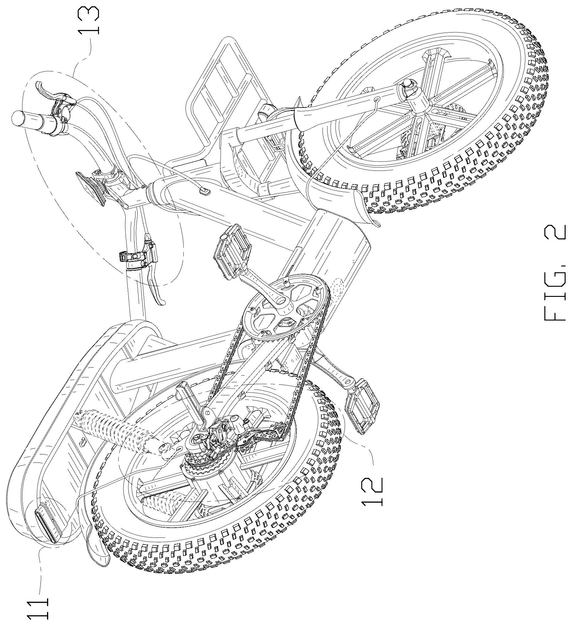 Patent USD1124965 Figure 2 – Electric bicycle