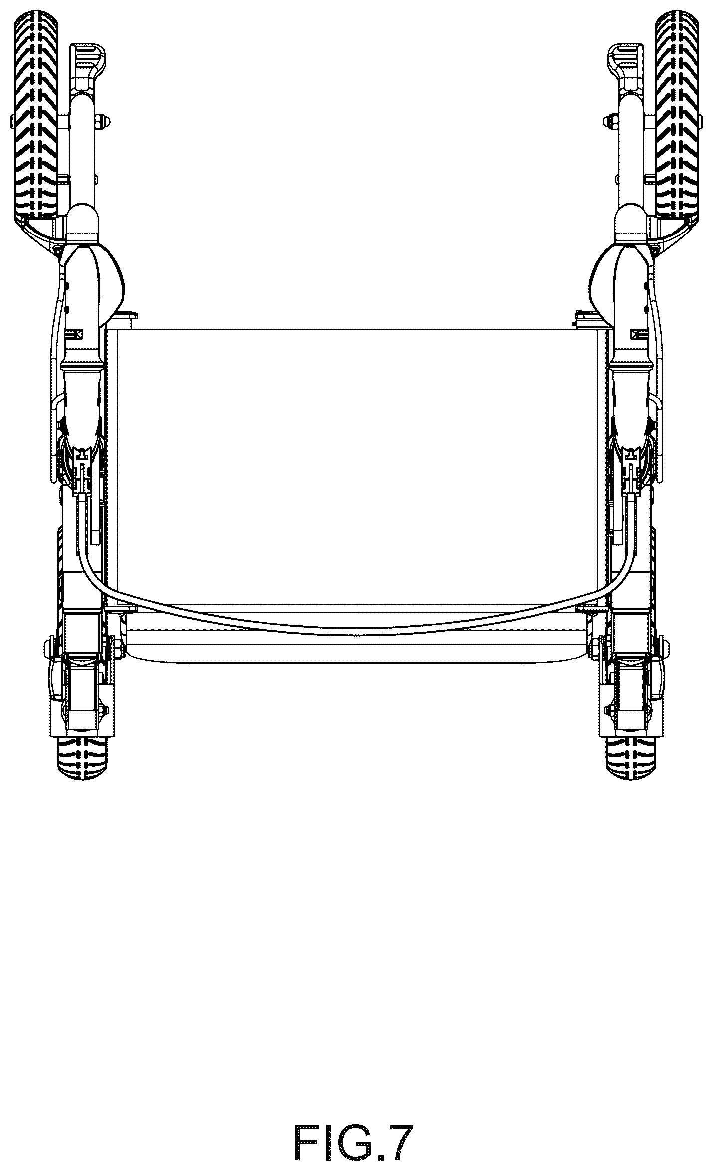 Patent USD1124967 Figure 7 – Four wheeled rollator