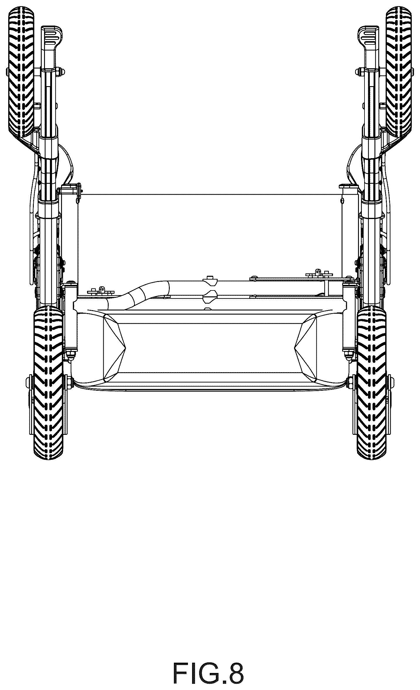 Patent USD1124967 Figure 8 – Four wheeled rollator