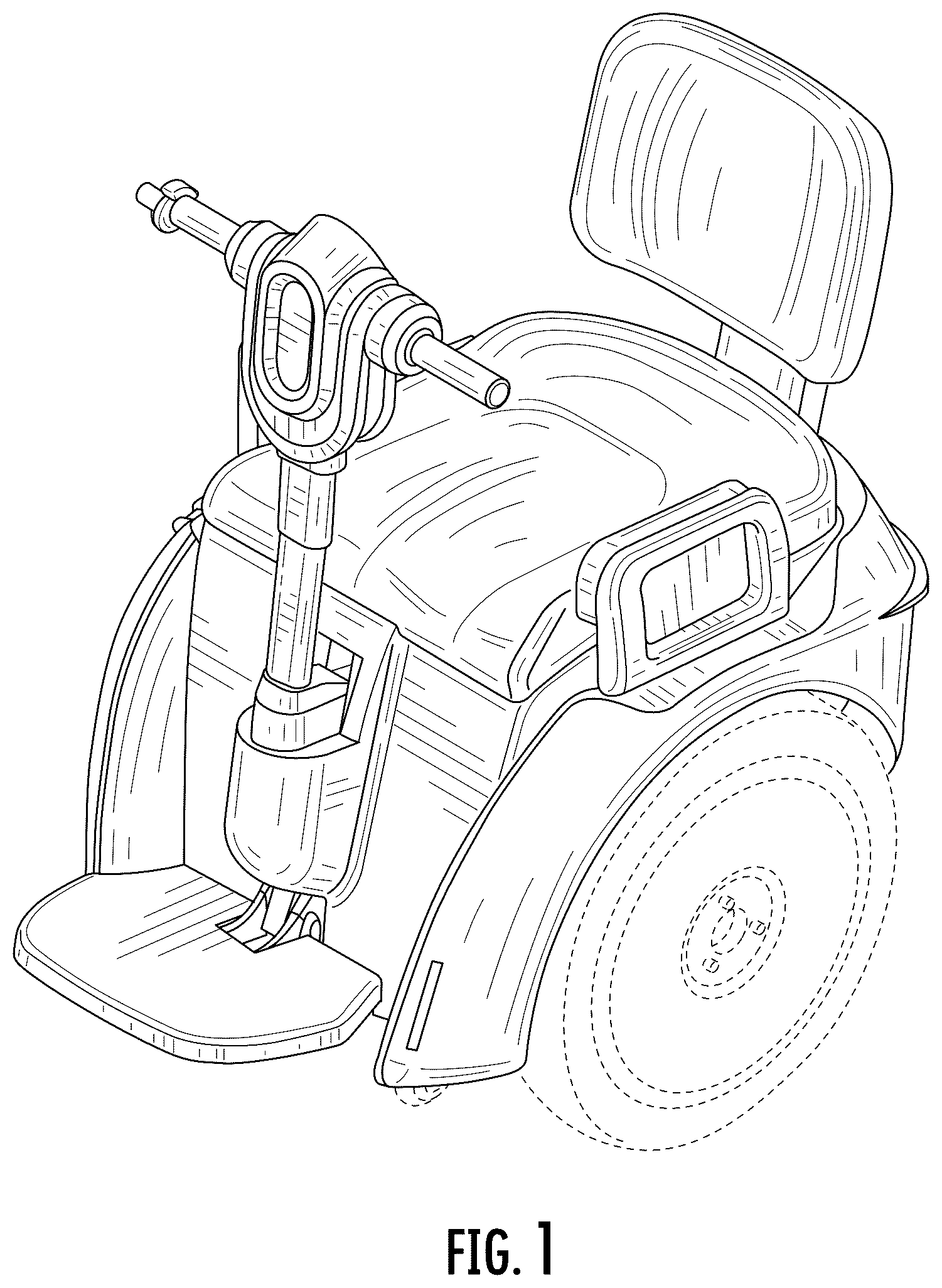 Patent USD1124968 Figure 1 – Mobility device