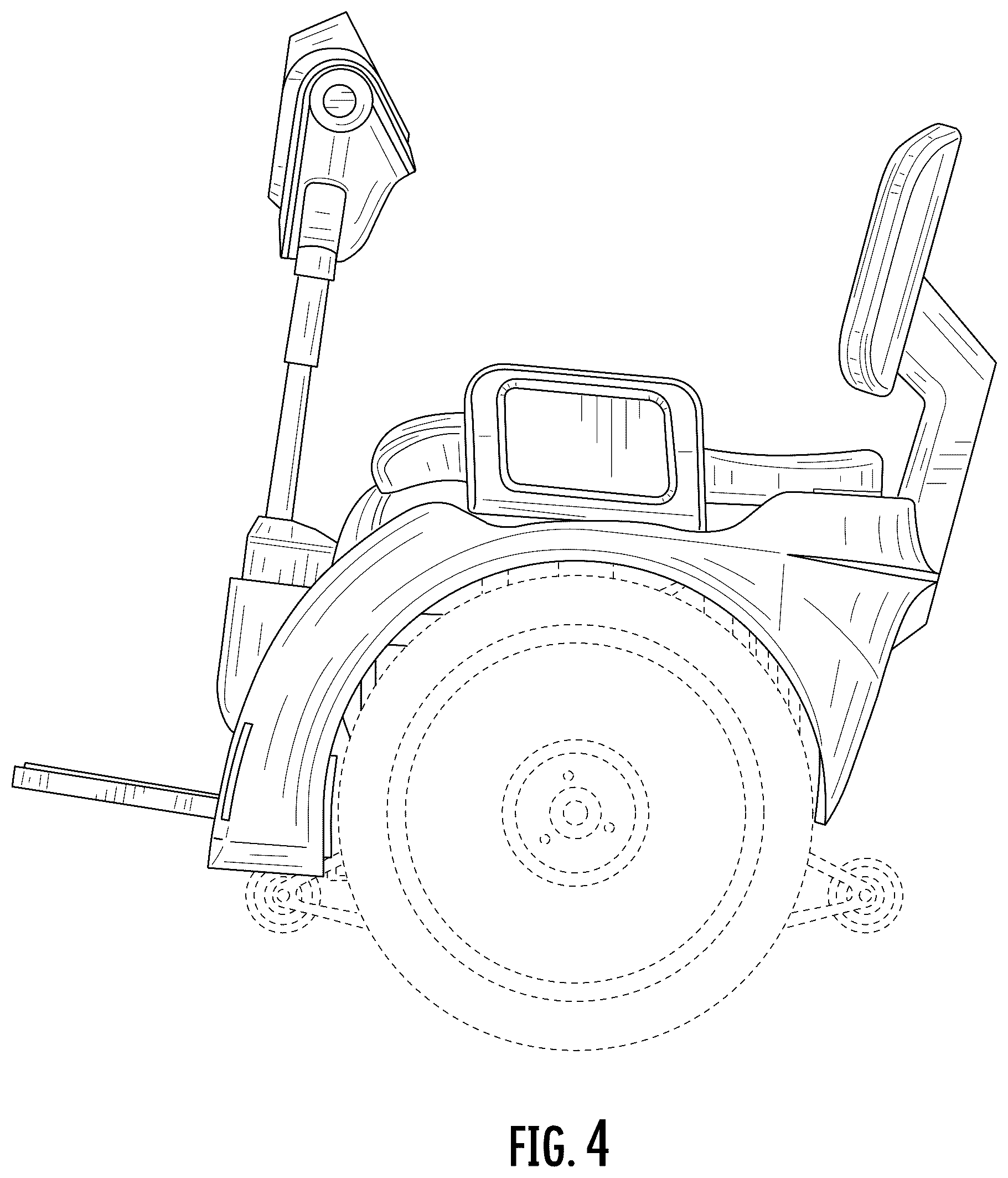Patent USD1124968 Figure 4 – Mobility device
