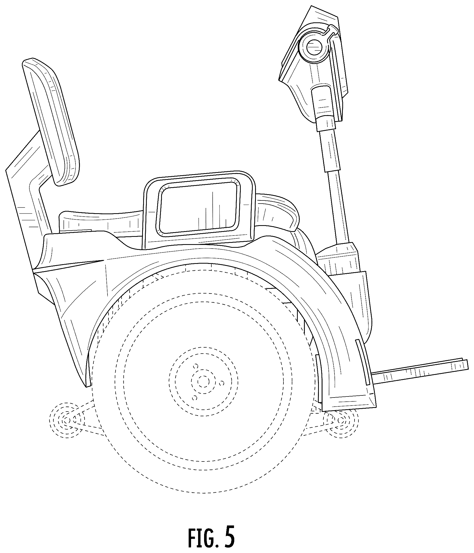 Patent USD1124968 Figure 5 – Mobility device