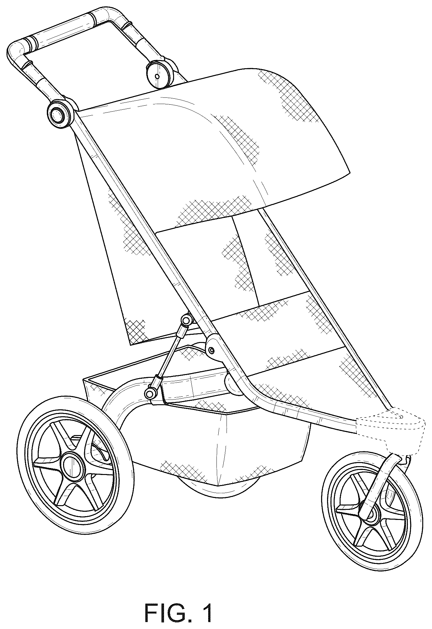 Patent USD1124969 Figure 1 – Stroller