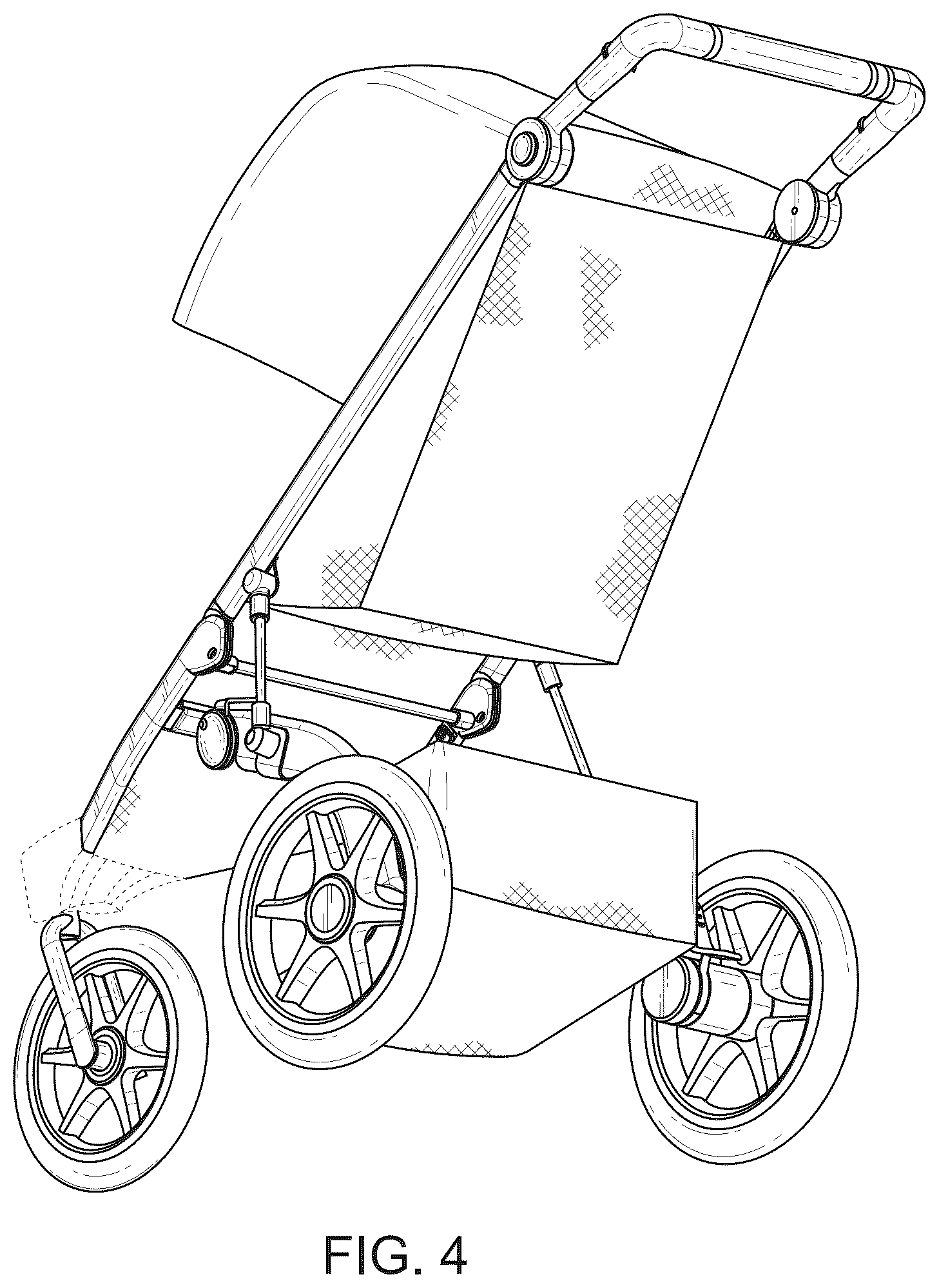 Patent USD1124969 Figure 4 – Stroller