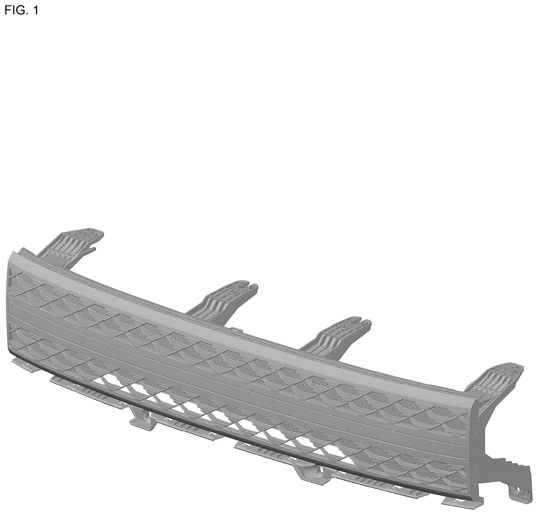 Patent USD1124973 Figure 1 – Radiator grille for automobile
