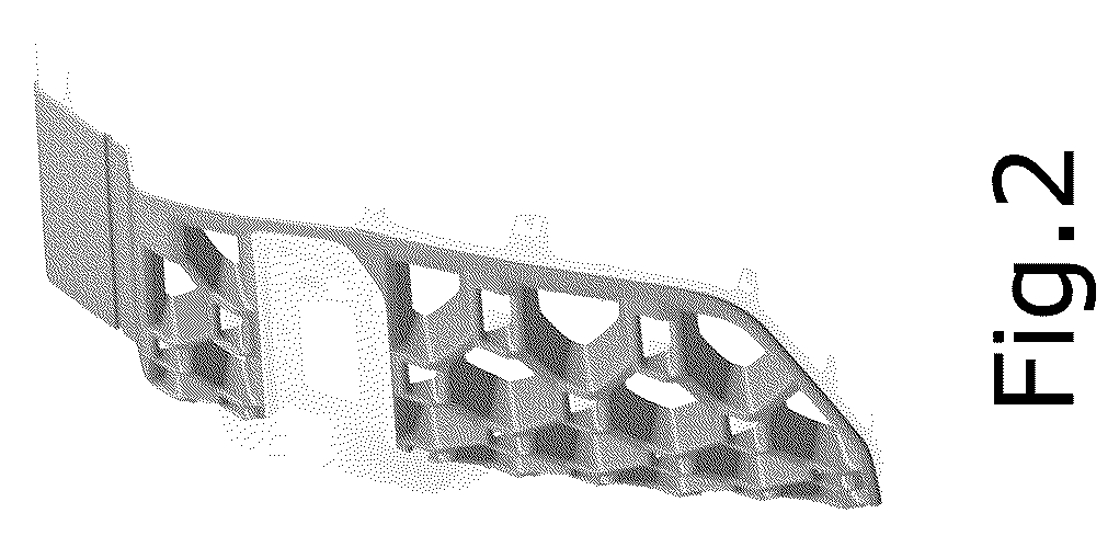 Patent USD1124974 Figure 2 – Vehicle front upper grille
