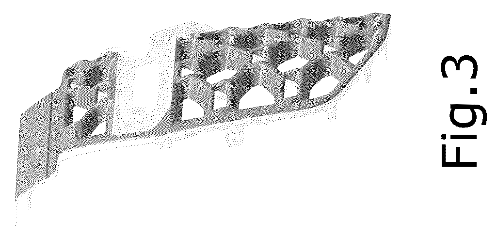 Patent USD1124974 Figure 3 – Vehicle front upper grille