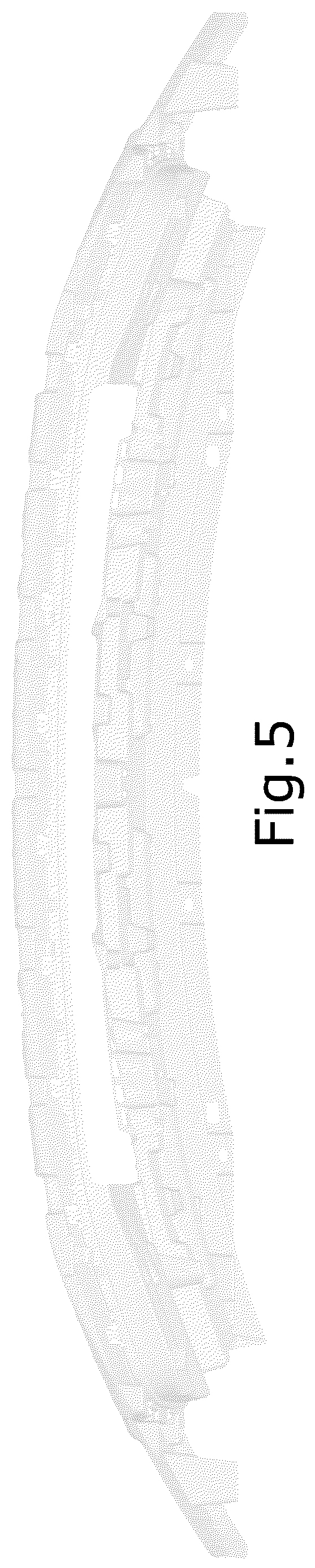 Patent USD1124975 Figure 5 – Vehicle front upper grille carrier blockout