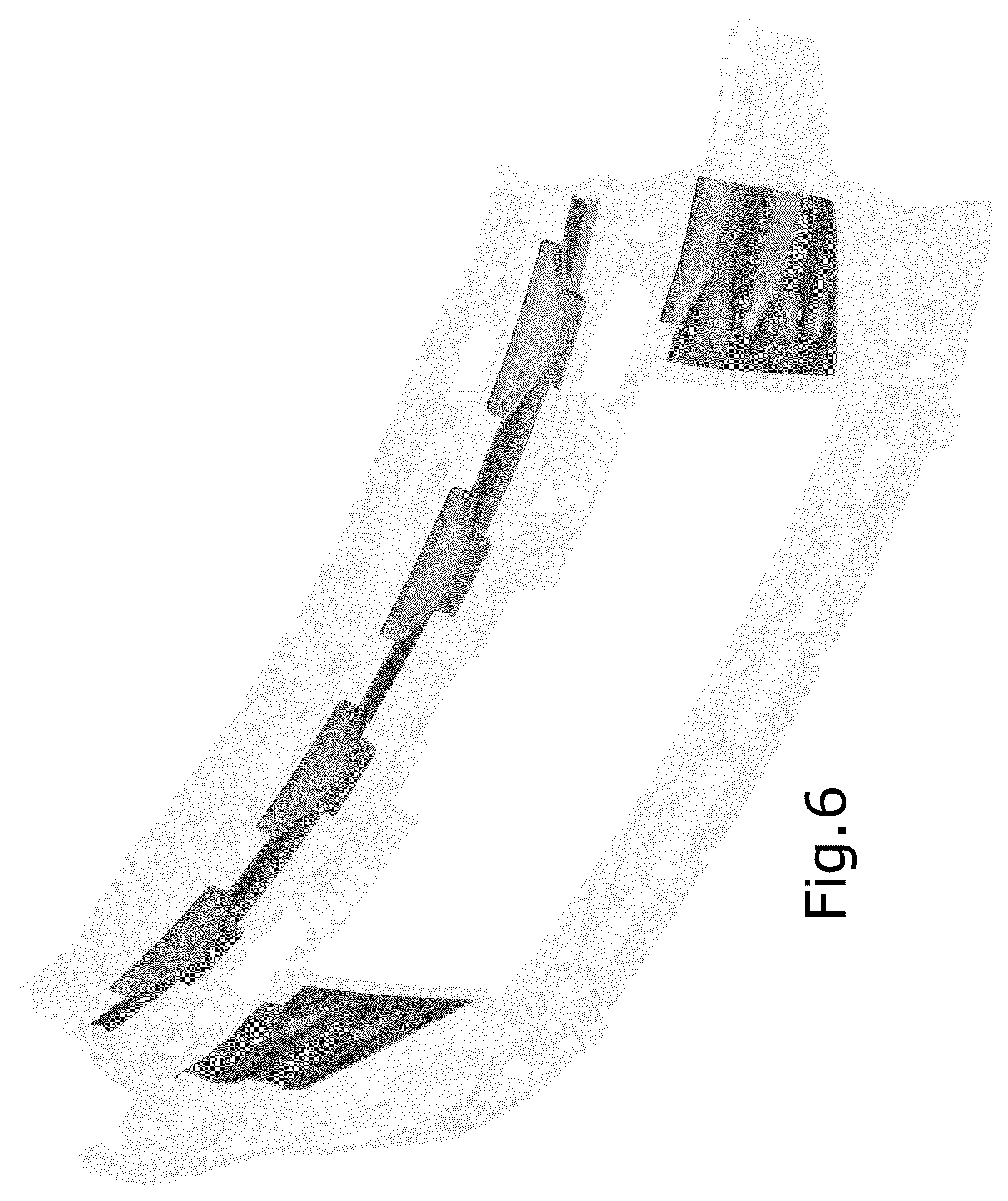 Patent USD1124975 Figure 6 – Vehicle front upper grille carrier blockout
