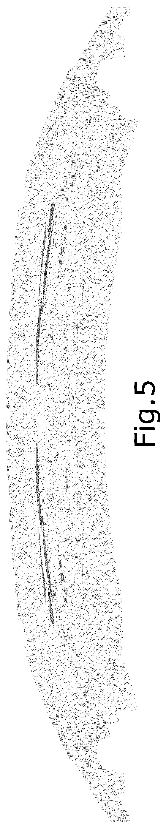 Patent USD1124976 Figure 5 – Vehicle front upper grille with carrier blockout