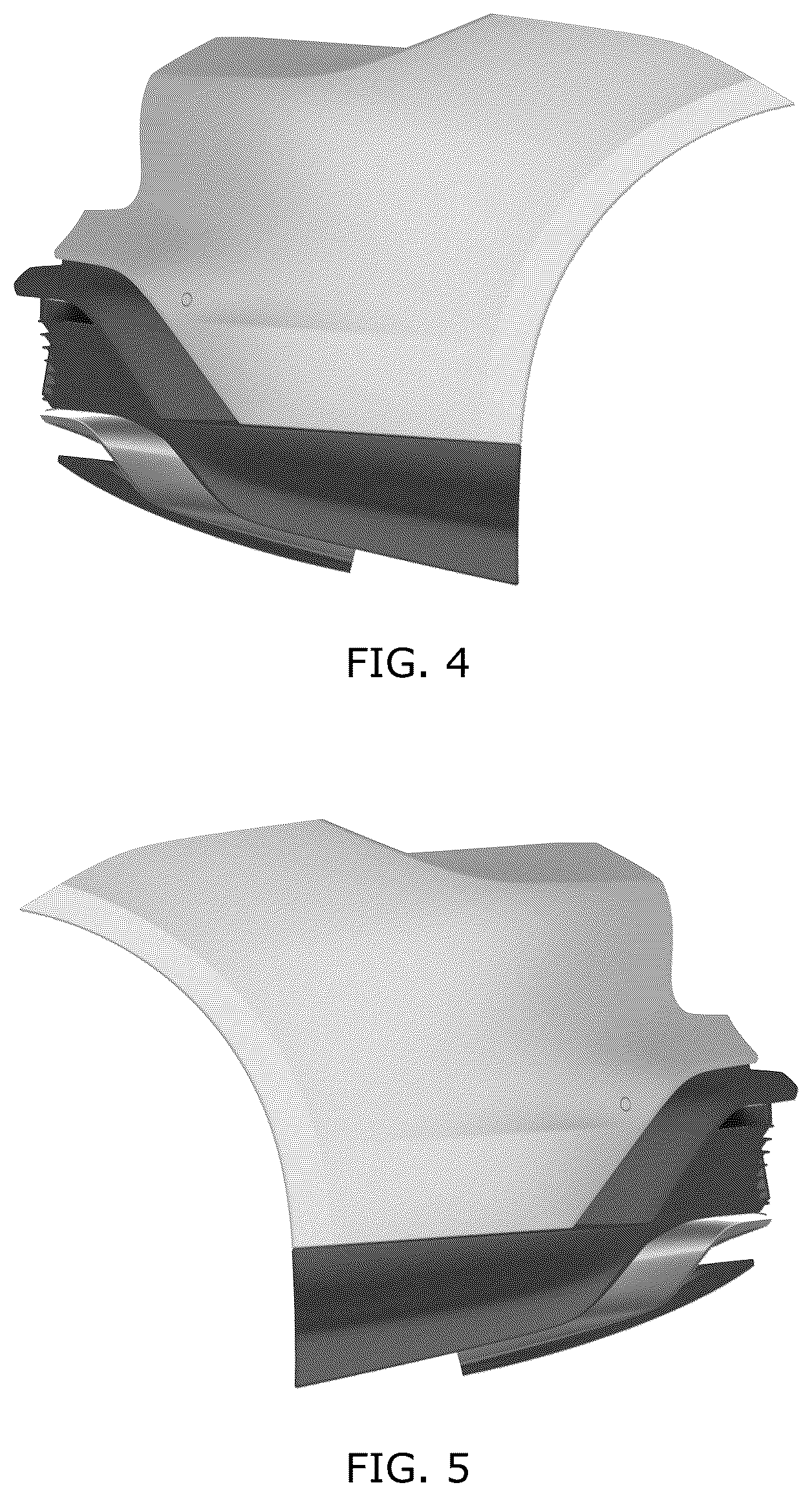 Patent USD1124977 Figure 3 – Rear bumper for a vehicle