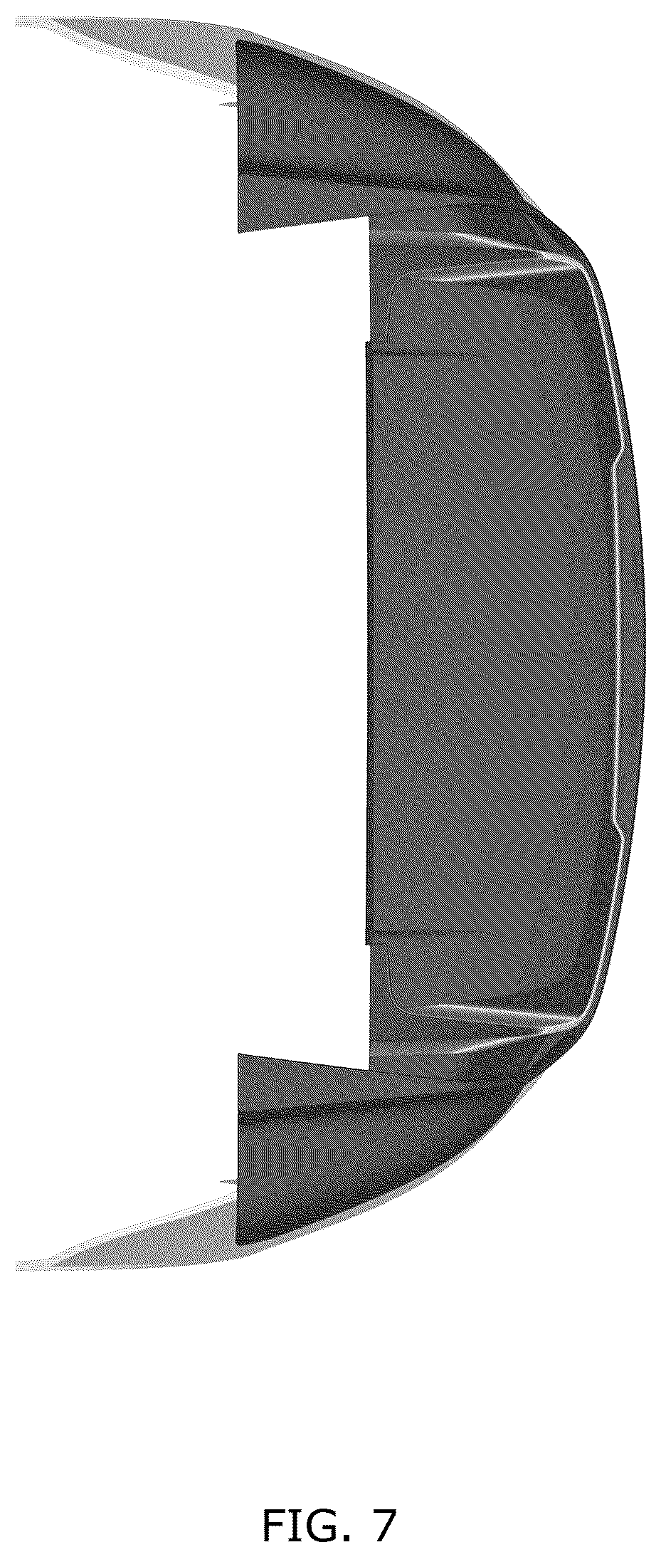 Patent USD1124977 Figure 5 – Rear bumper for a vehicle
