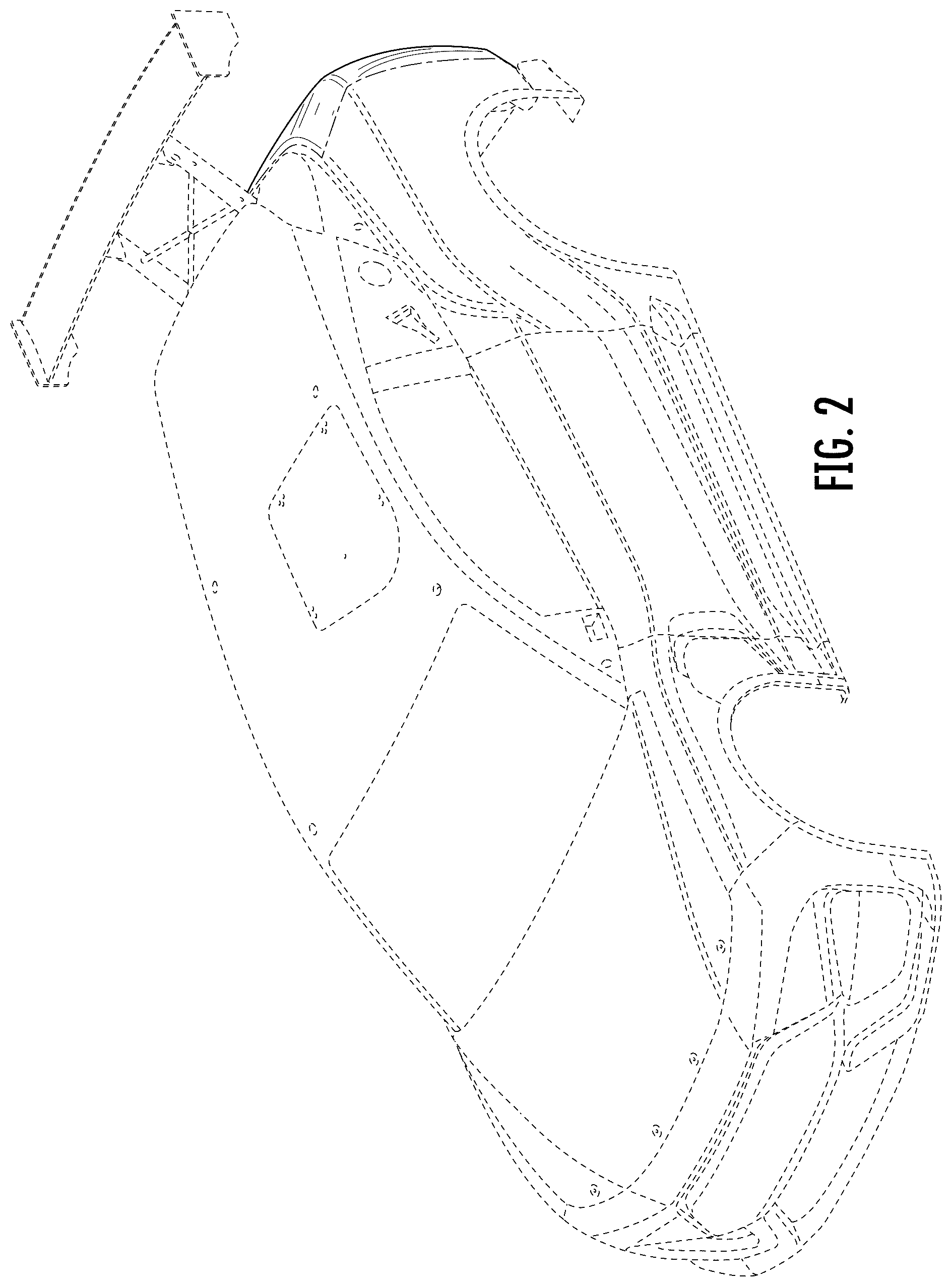 Patent USD1124979 Figure 2 – Rear bumper