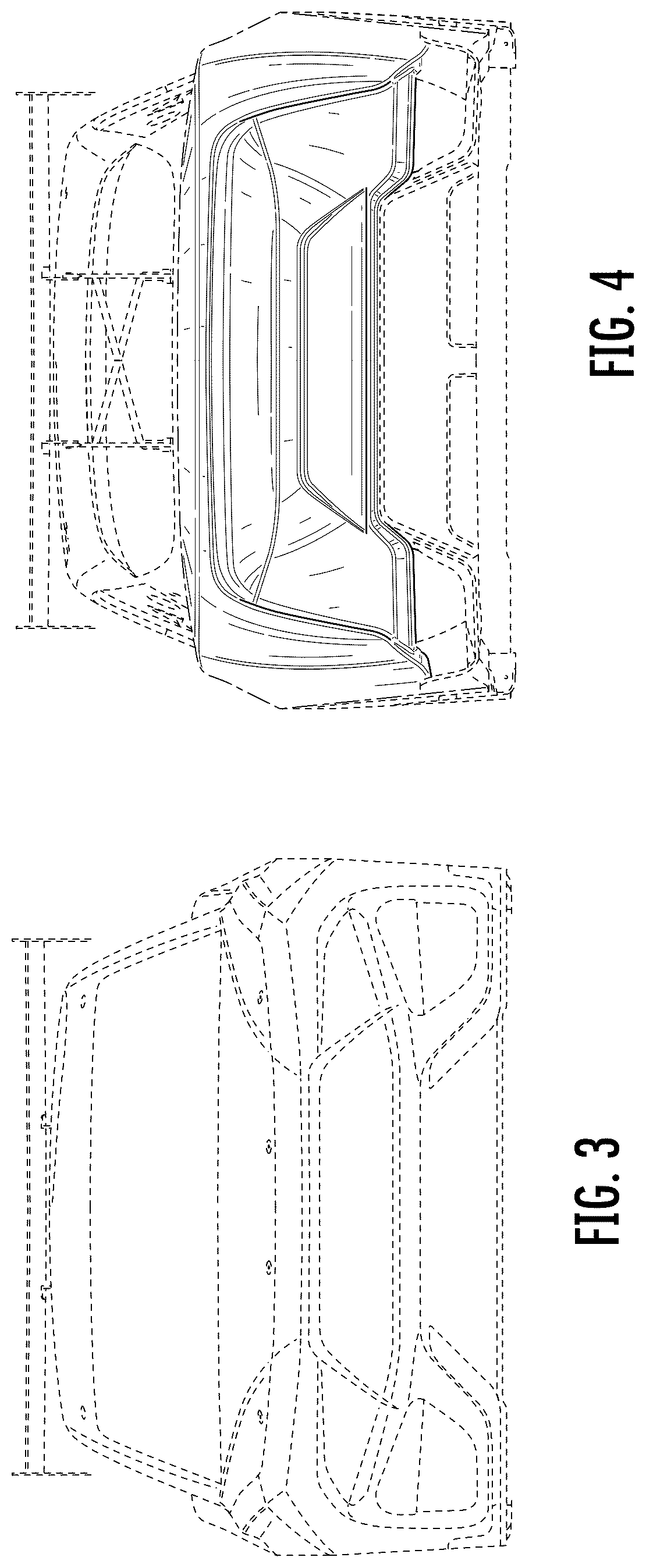 Patent USD1124979 Figure 3 – Rear bumper