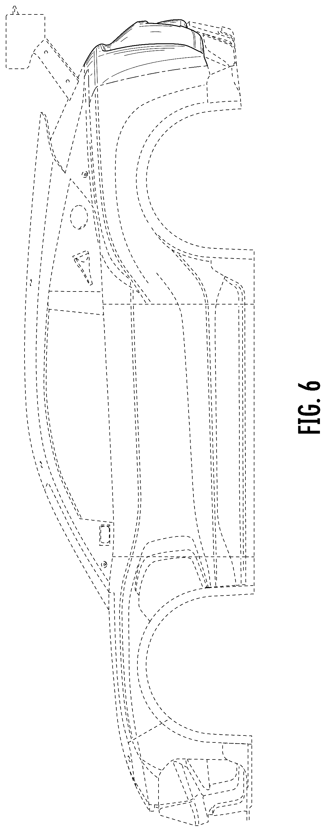 Patent USD1124979 Figure 5 – Rear bumper