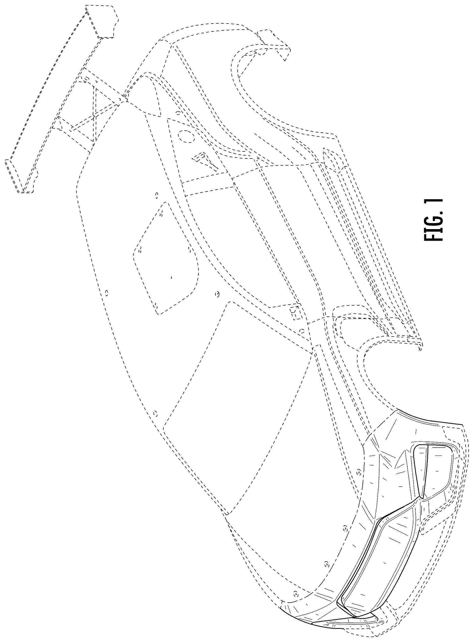 Patent USD1124980 Figure 1 – Front bumper