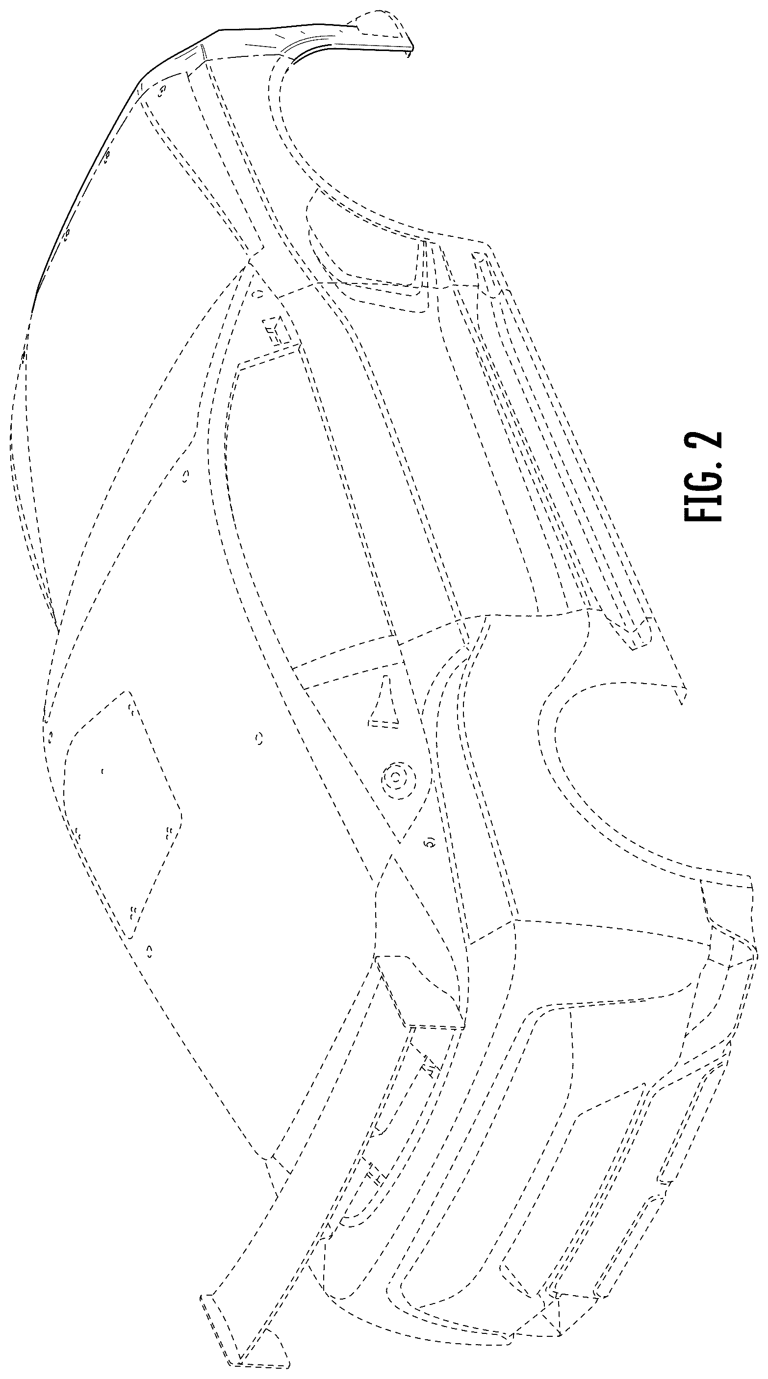 Patent USD1124980 Figure 2 – Front bumper