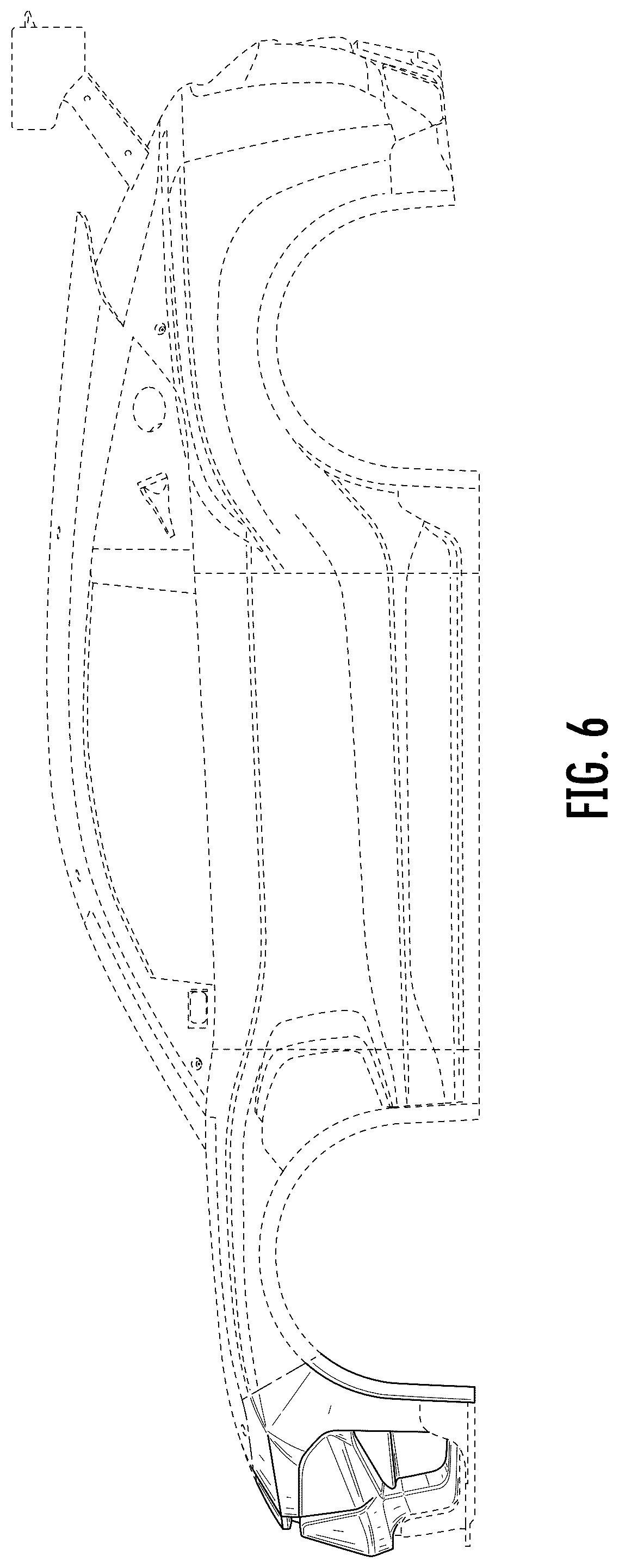 Patent USD1124980 Figure 5 – Front bumper