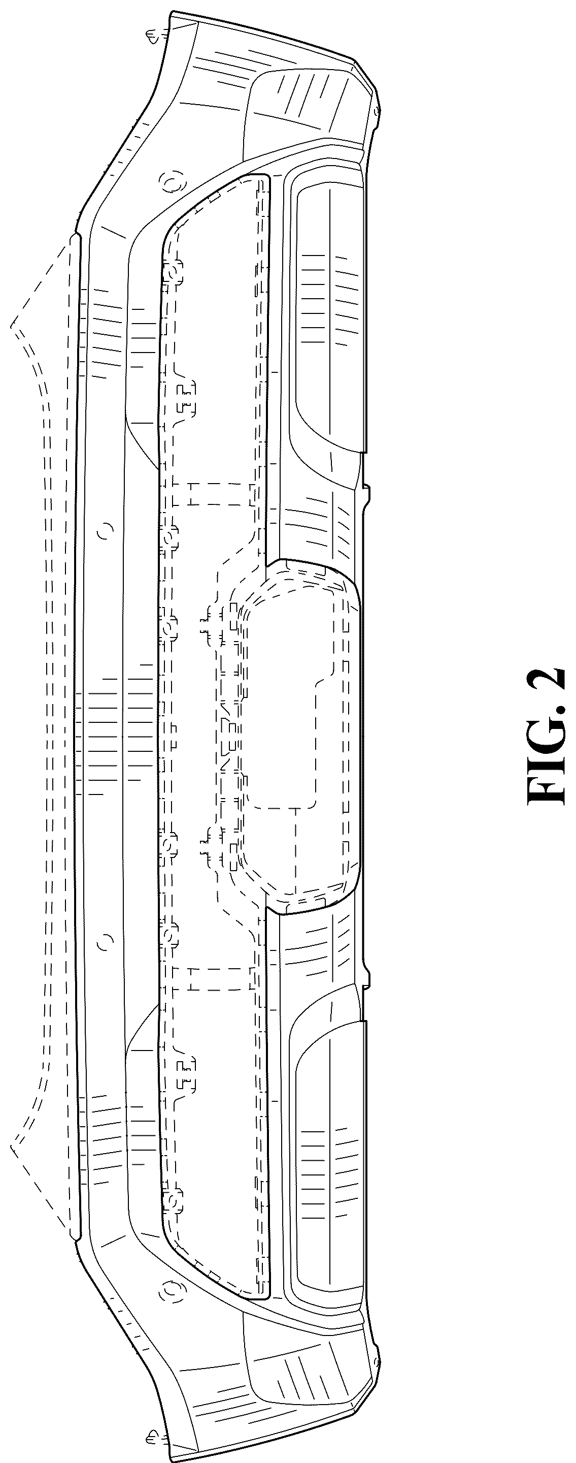 Patent USD1124981 Figure 2 – Vehicle rear lower fascia