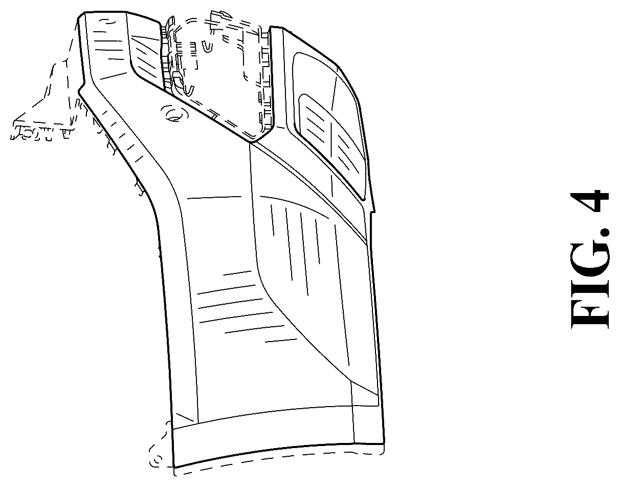 Patent USD1124981 Figure 4 – Vehicle rear lower fascia