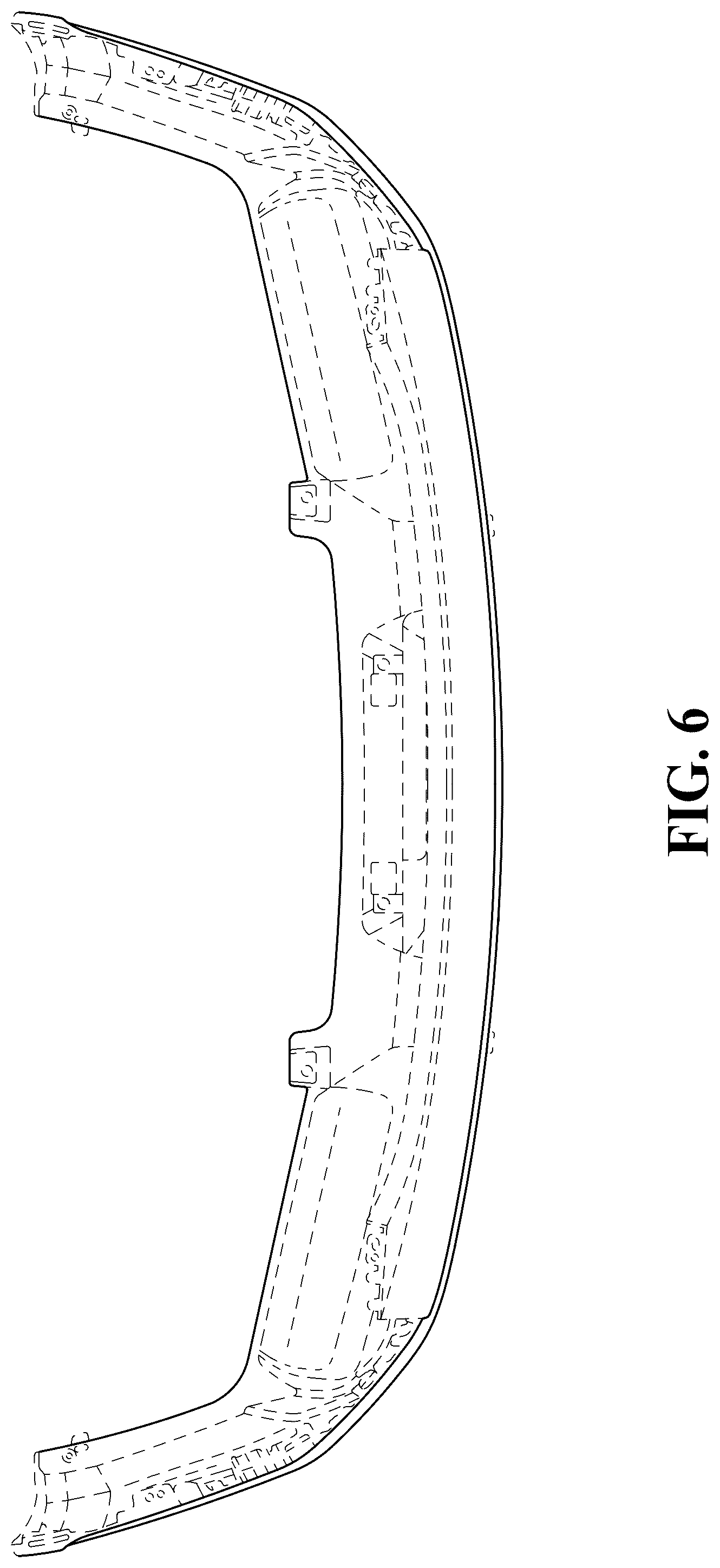 Patent USD1124981 Figure 6 – Vehicle rear lower fascia