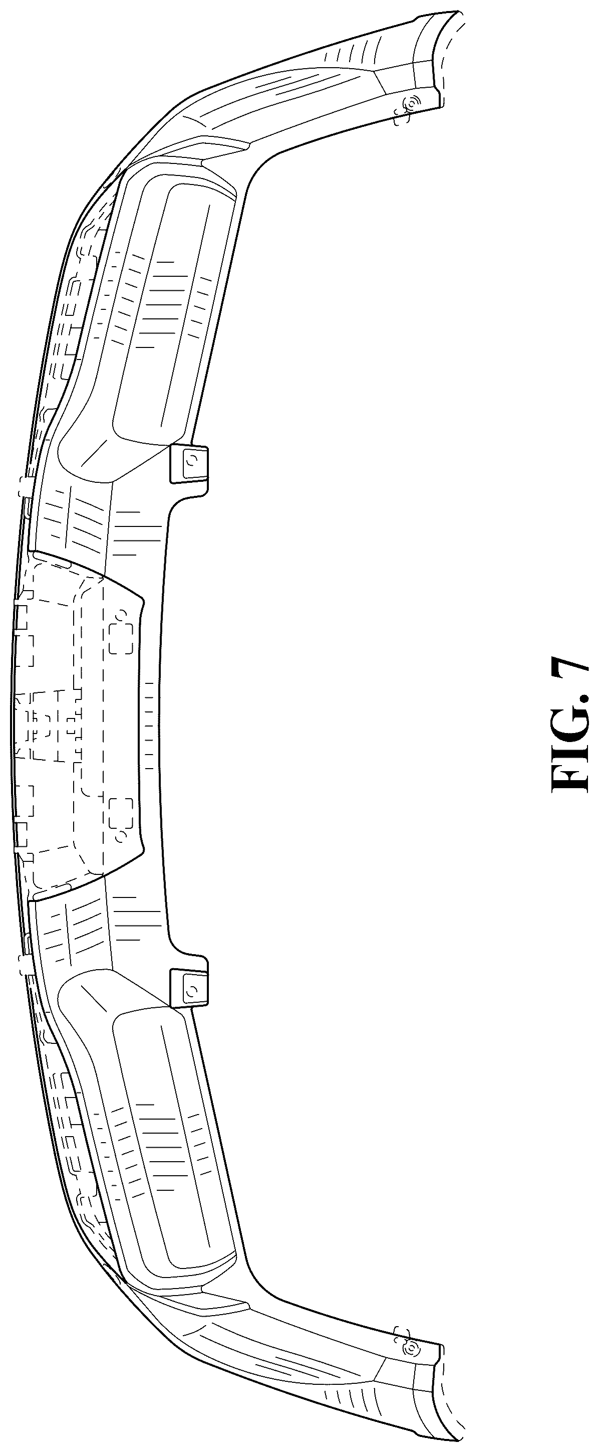Patent USD1124981 Figure 7 – Vehicle rear lower fascia
