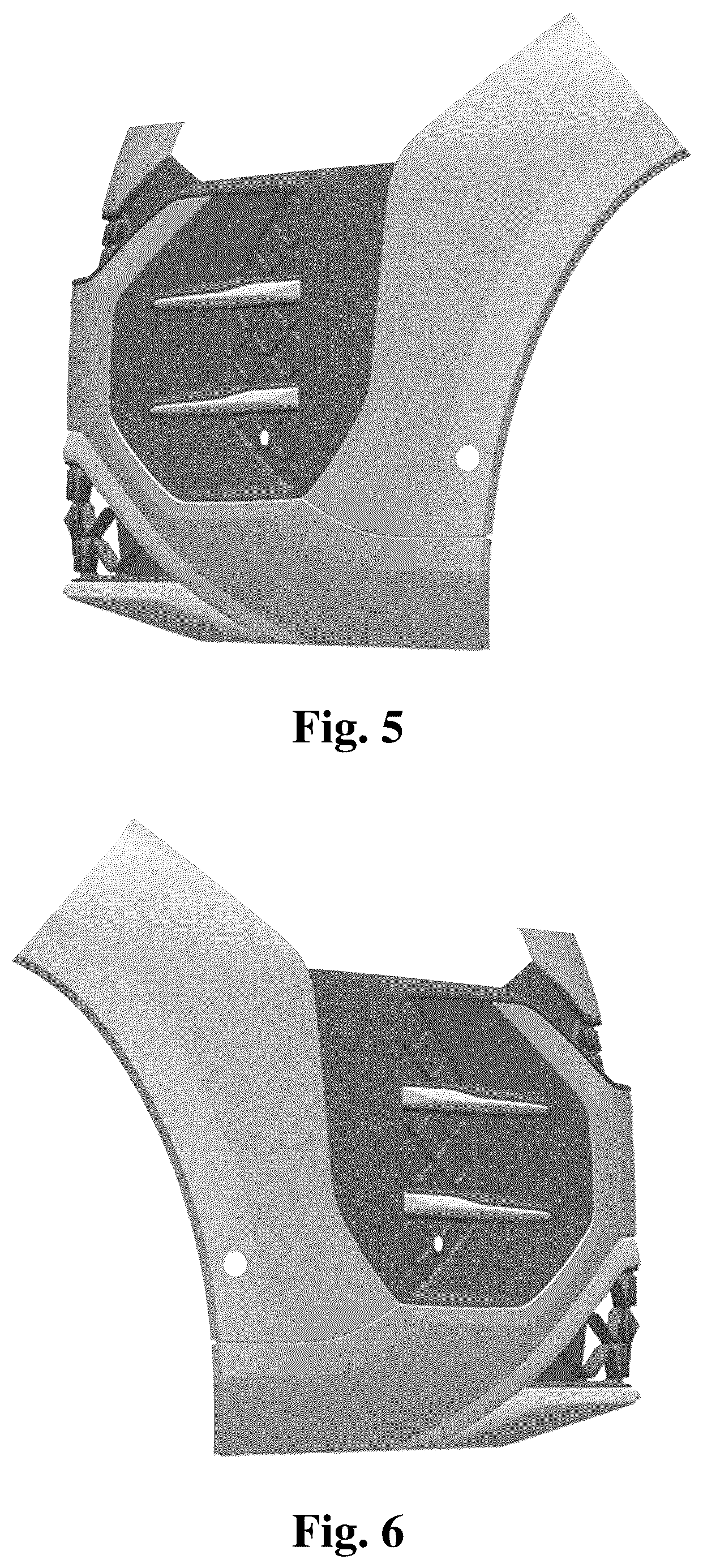 Patent USD1124982 Figure 3 – Vehicle bumper