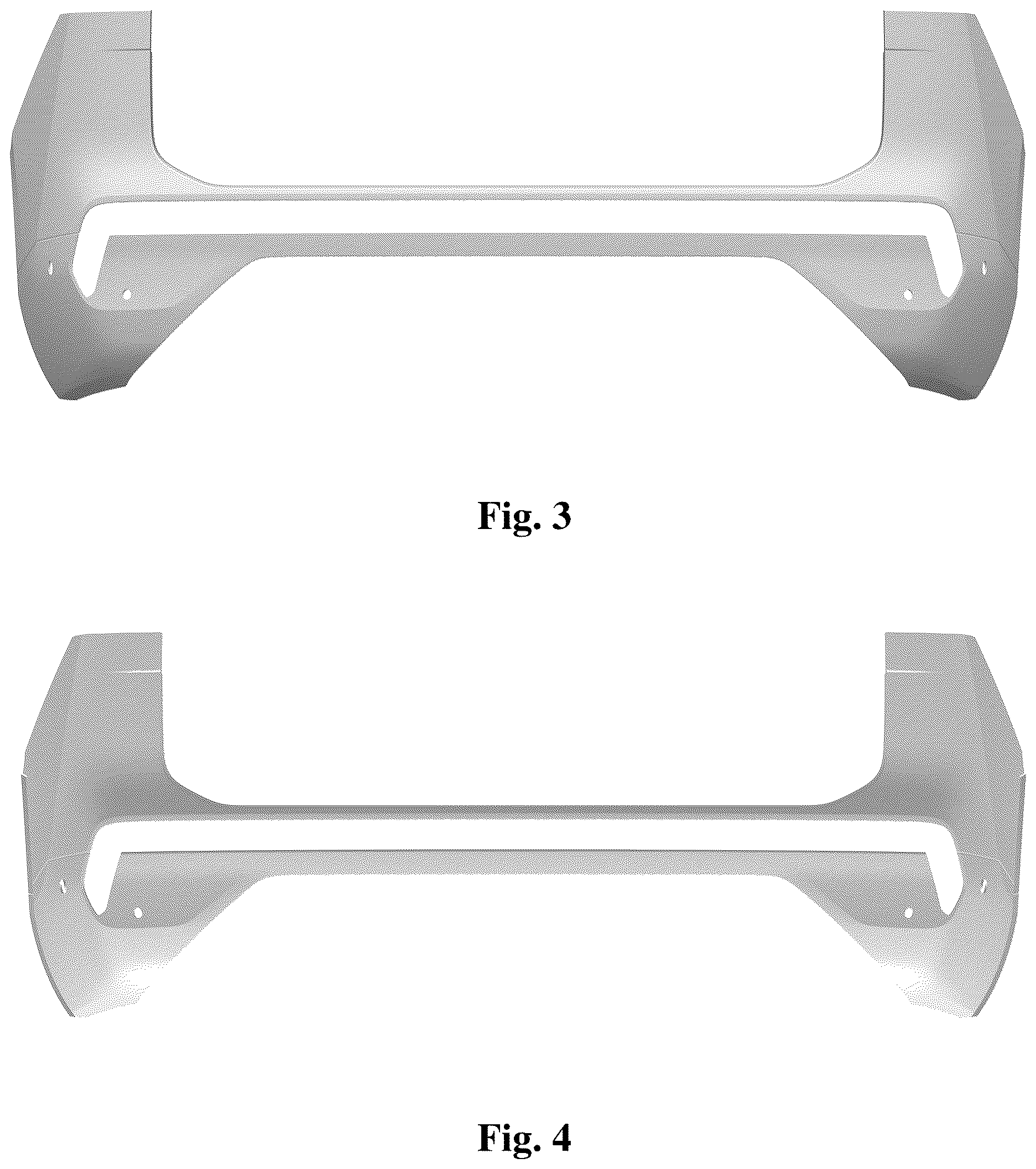 Patent USD1124983 Figure 2 – Vehicle bumper