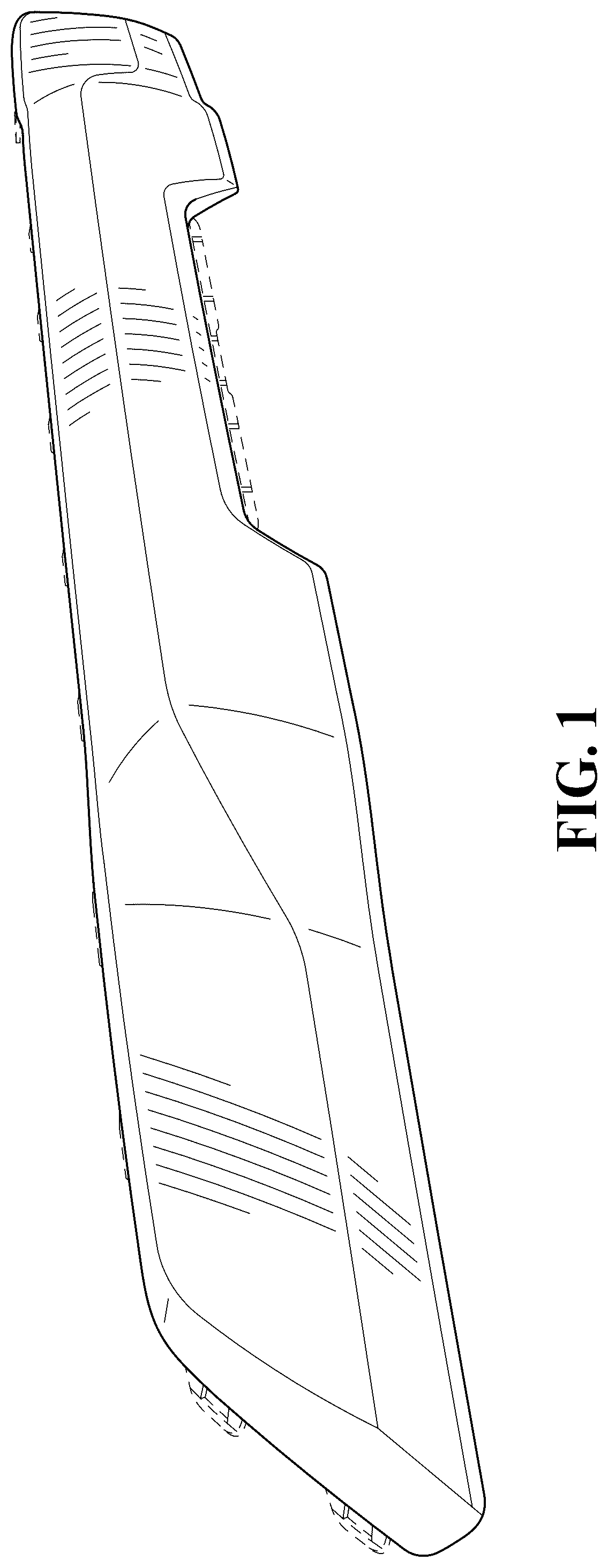 Patent USD1124984 Figure 1 – Vehicle rear fascia plate