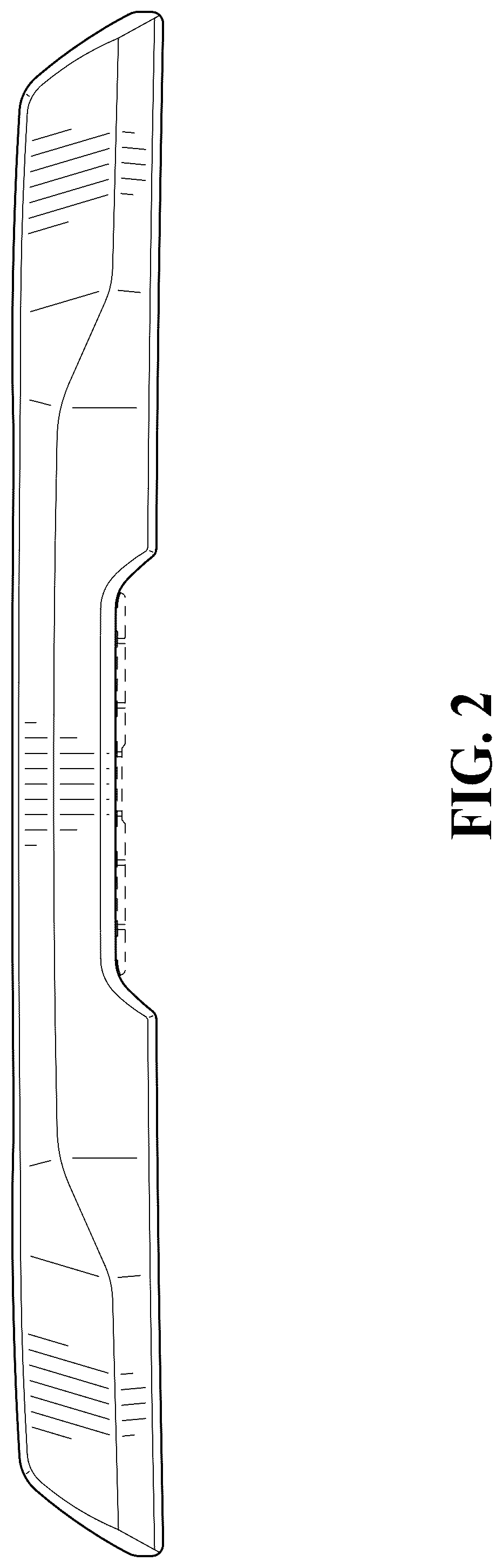 Patent USD1124984 Figure 2 – Vehicle rear fascia plate