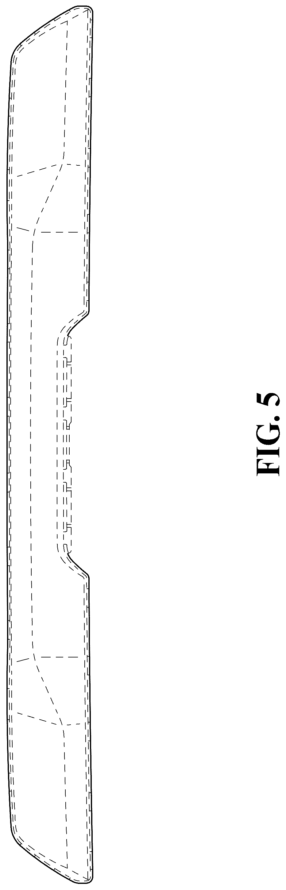 Patent USD1124984 Figure 5 – Vehicle rear fascia plate