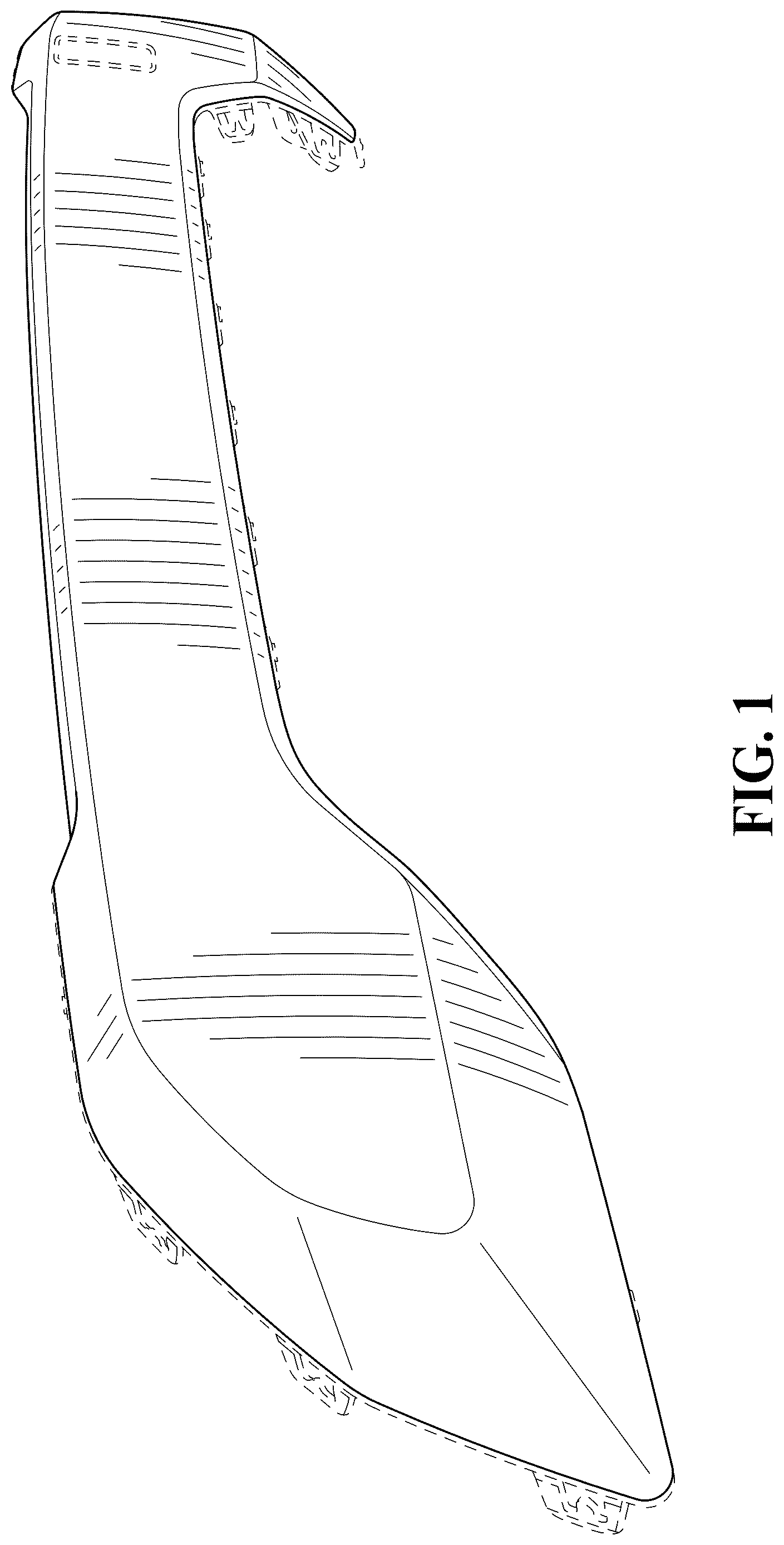Patent USD1124985 Figure 1 – Vehicle rear fascia plate