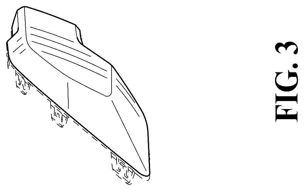 Patent USD1124985 Figure 3 – Vehicle rear fascia plate