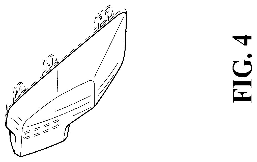 Patent USD1124985 Figure 4 – Vehicle rear fascia plate