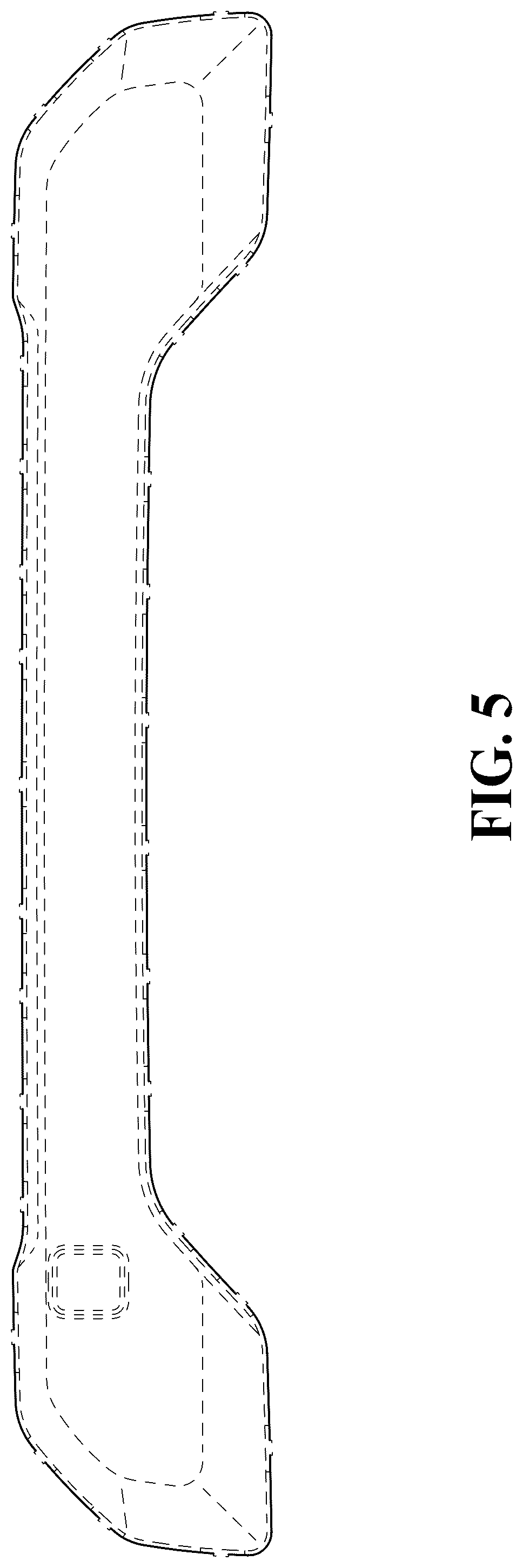 Patent USD1124985 Figure 5 – Vehicle rear fascia plate
