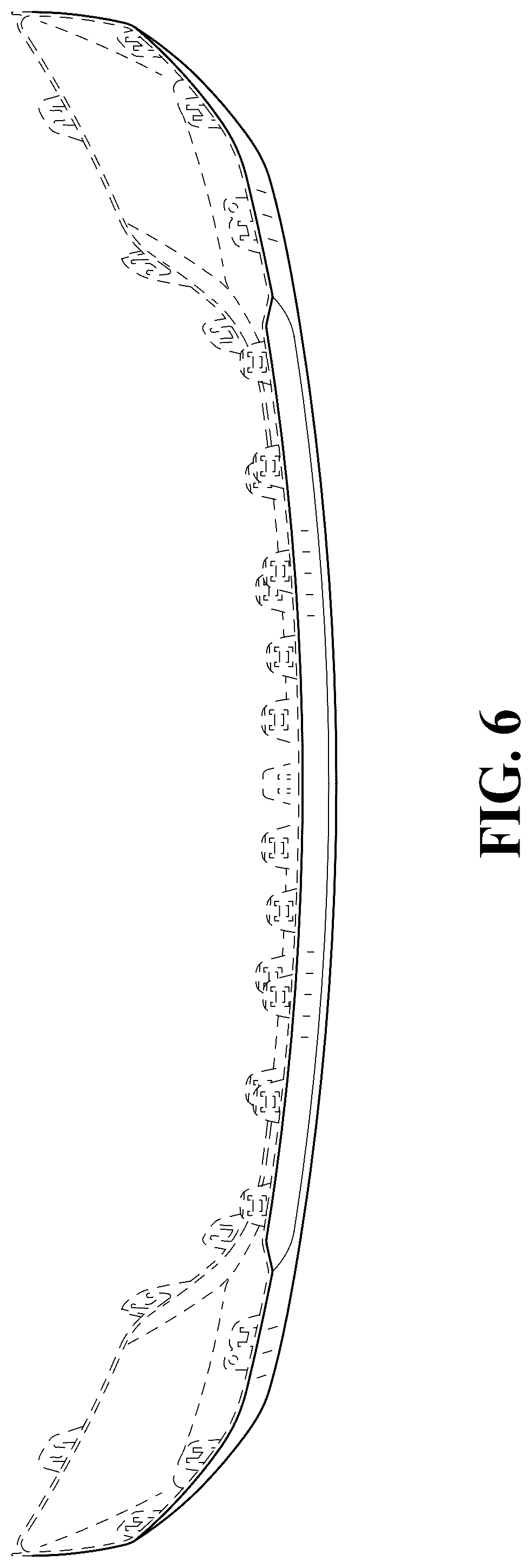 Patent USD1124985 Figure 6 – Vehicle rear fascia plate