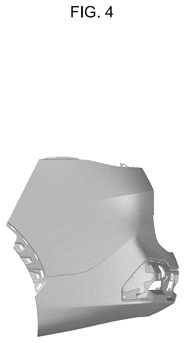 Patent USD1124986 Figure 4 – Rear bumper cover for automobile