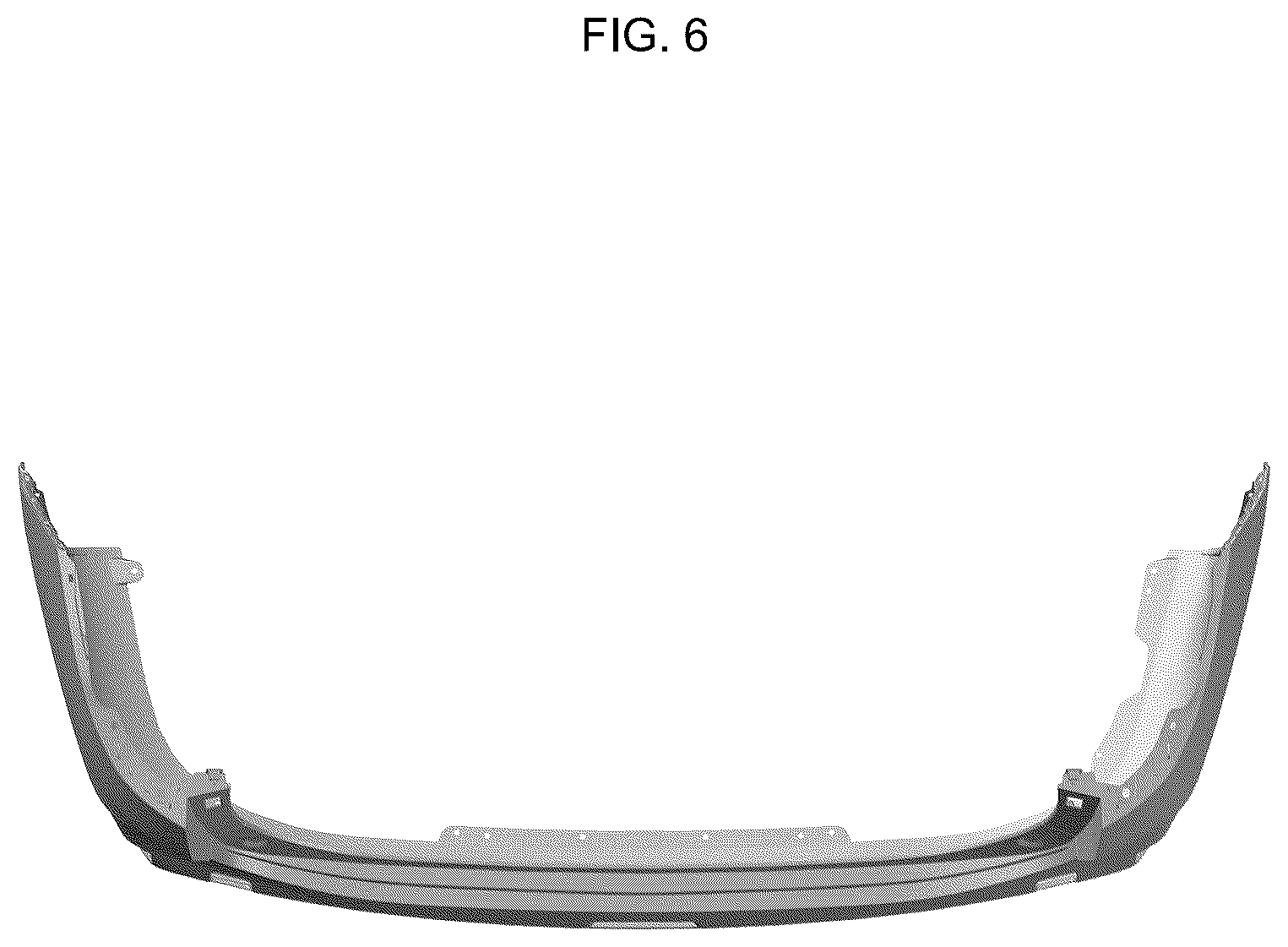 Patent USD1124986 Figure 6 – Rear bumper cover for automobile