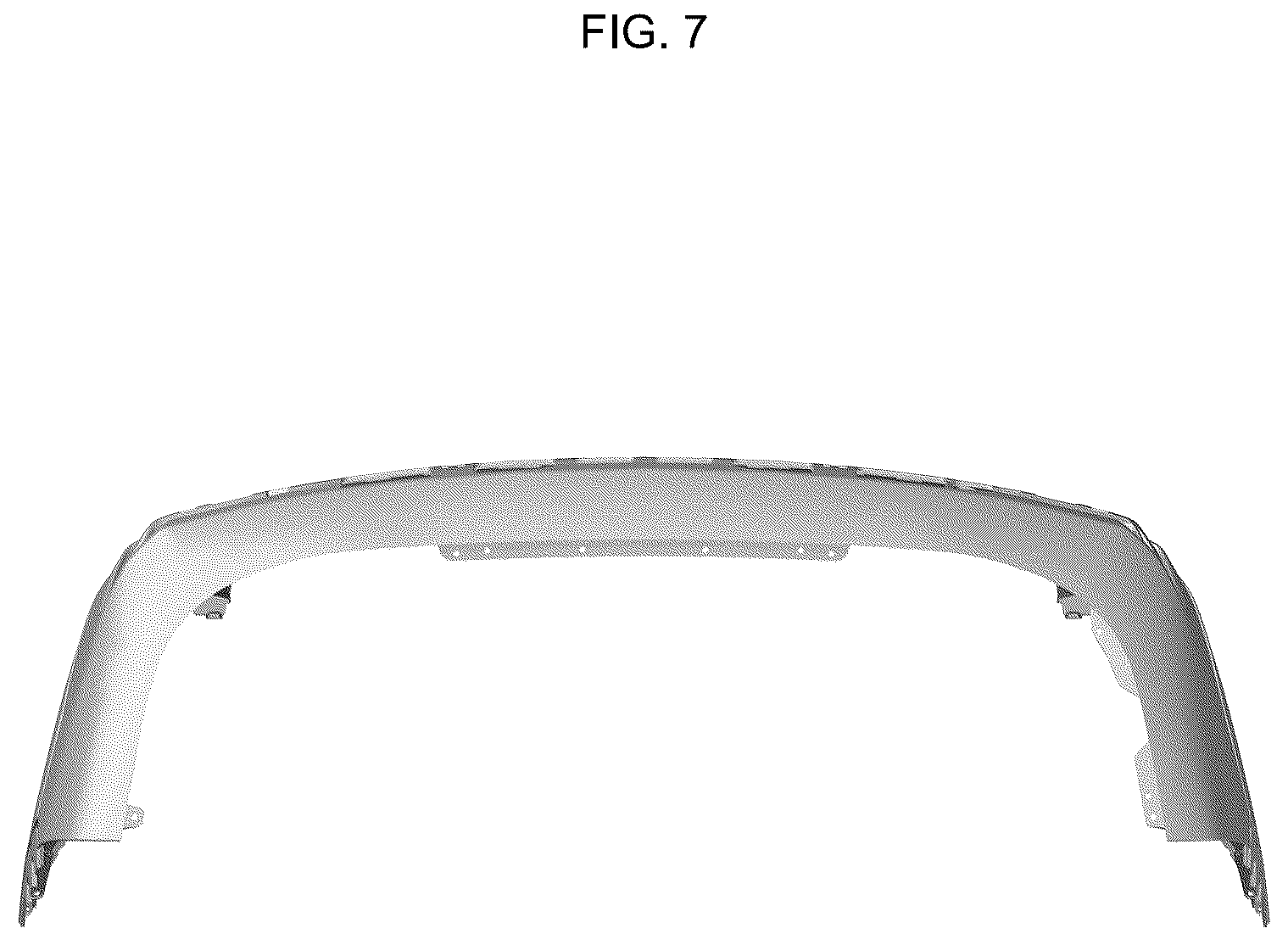 Patent USD1124986 Figure 7 – Rear bumper cover for automobile