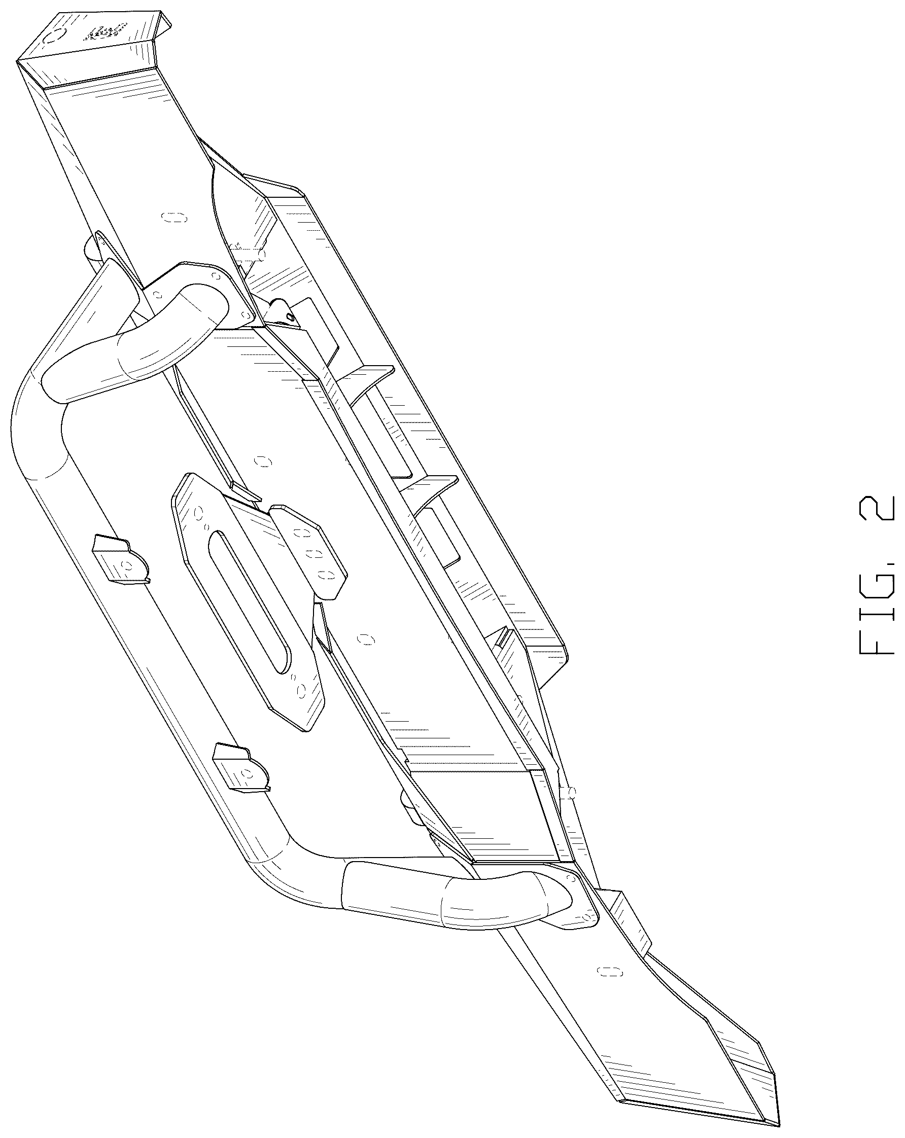 Patent USD1124987 Figure 2 – Front bumper