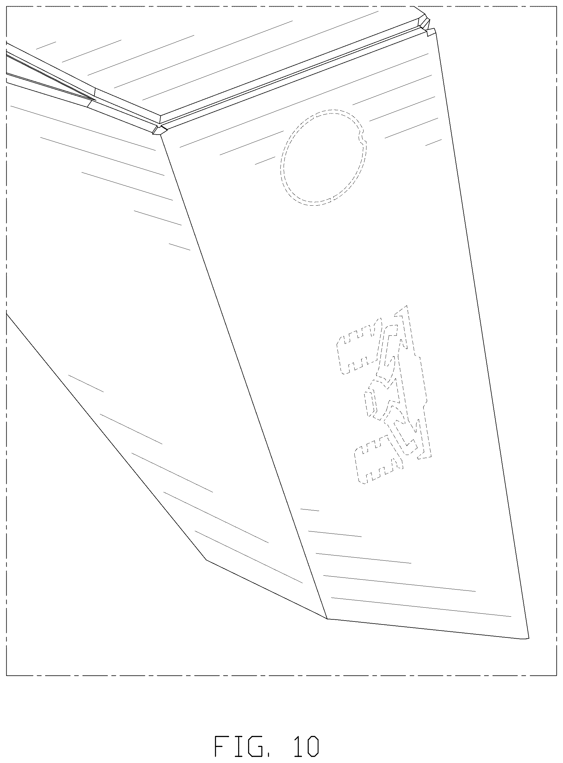 Patent USD1124987 Figure 10 – Front bumper