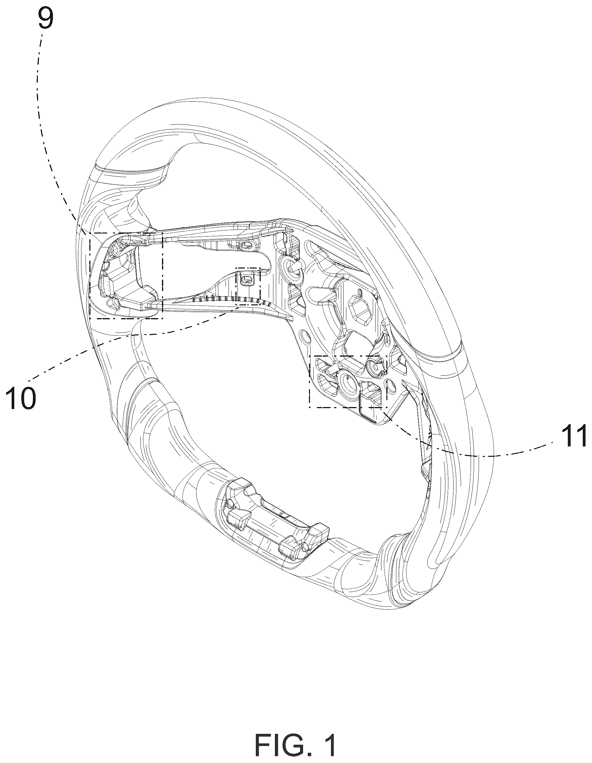 Patent USD1124990 — Steering wheel — Figure 1