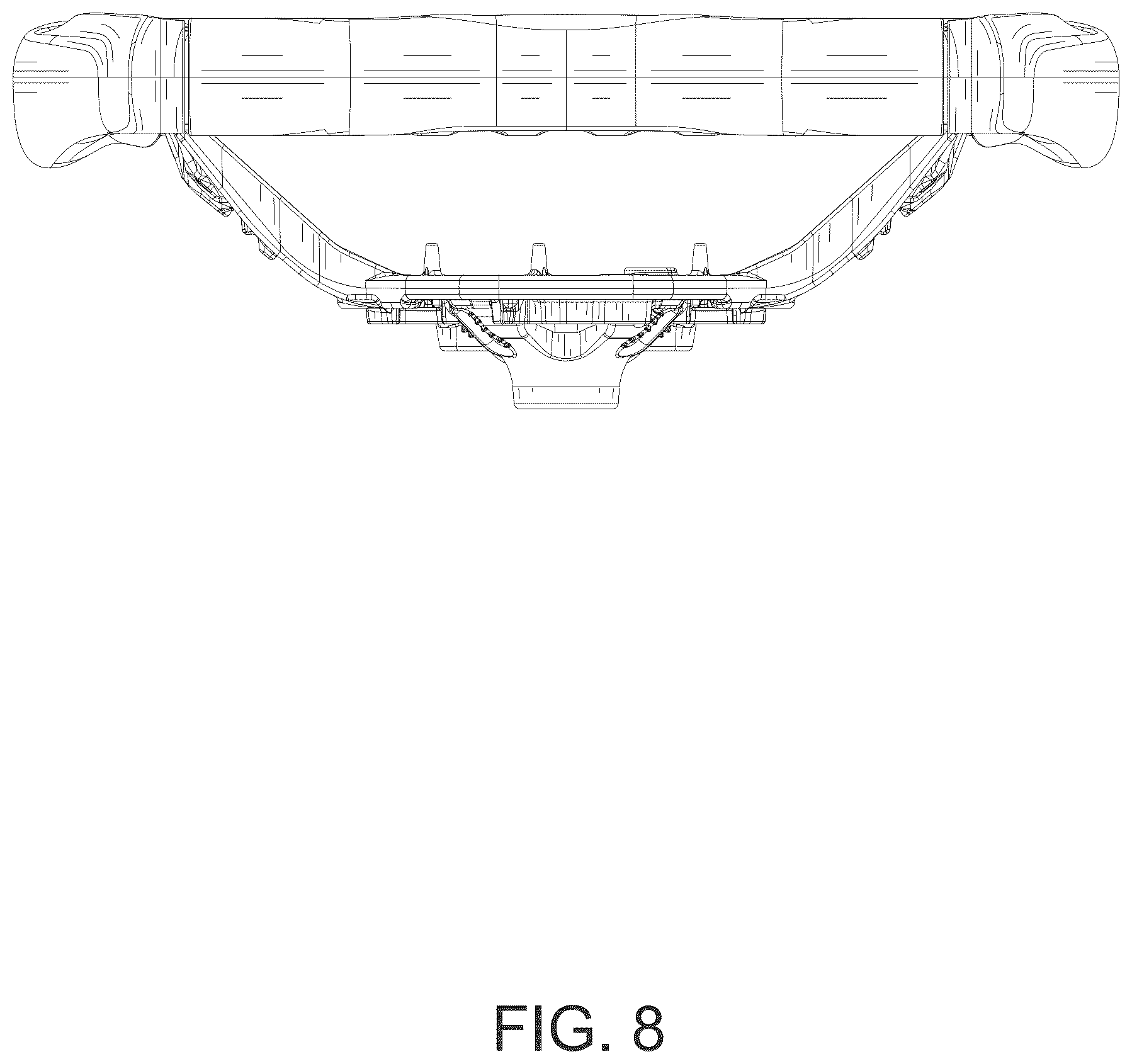 Patent USD1124990 Figure 8 – Steering wheel